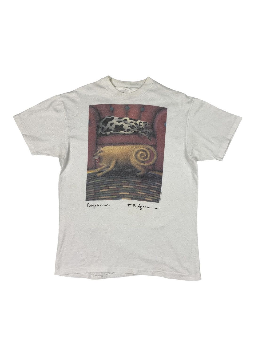 Arts & Science Vintage Pop Art Psychocat Shirt Size US M / EU 48-50 / 2 - 1 Thumbnail