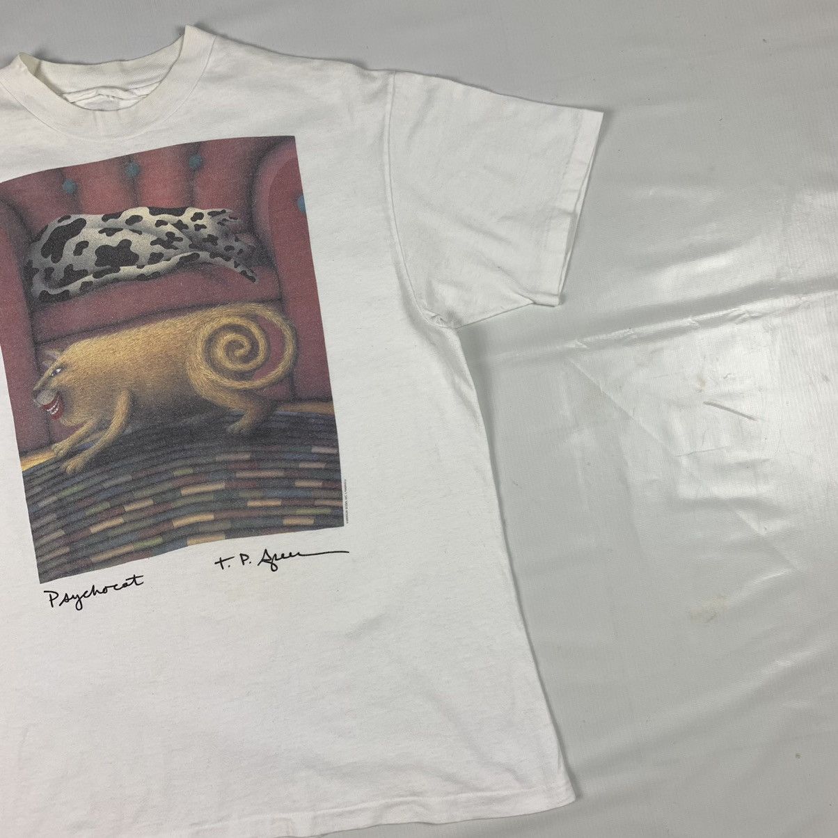 Arts & Science Vintage Pop Art Psychocat Shirt Size US M / EU 48-50 / 2 - 3 Thumbnail