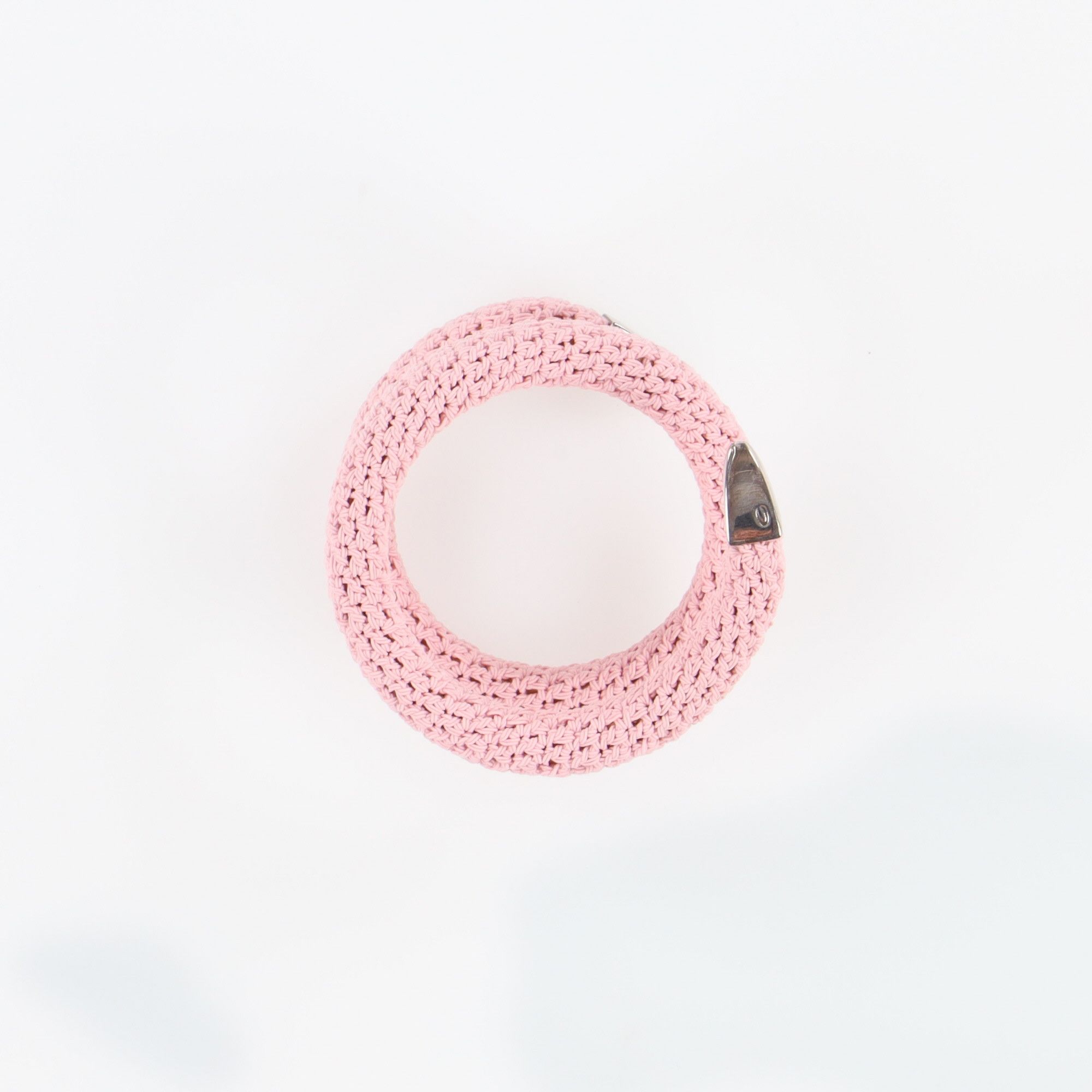 Bottega Veneta Pink Crochet Spiral Cuff Bracelet Size ONE SIZE - 3 Thumbnail