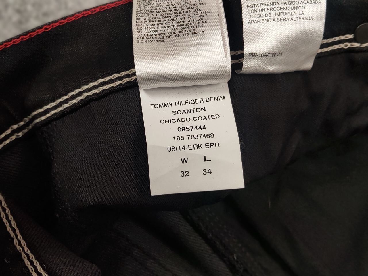 Tommy Hilfiger Tommy Hilfiger Scanton Chicago Stretch Denim Black Jeans Size US 32 / EU 48 - 19 Thumbnail