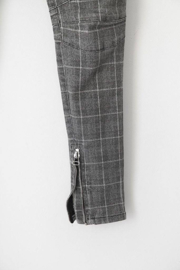 Balmain AW08 tartan biker denim jeans Size 27" / US 4 / IT 40 - 4 Thumbnail