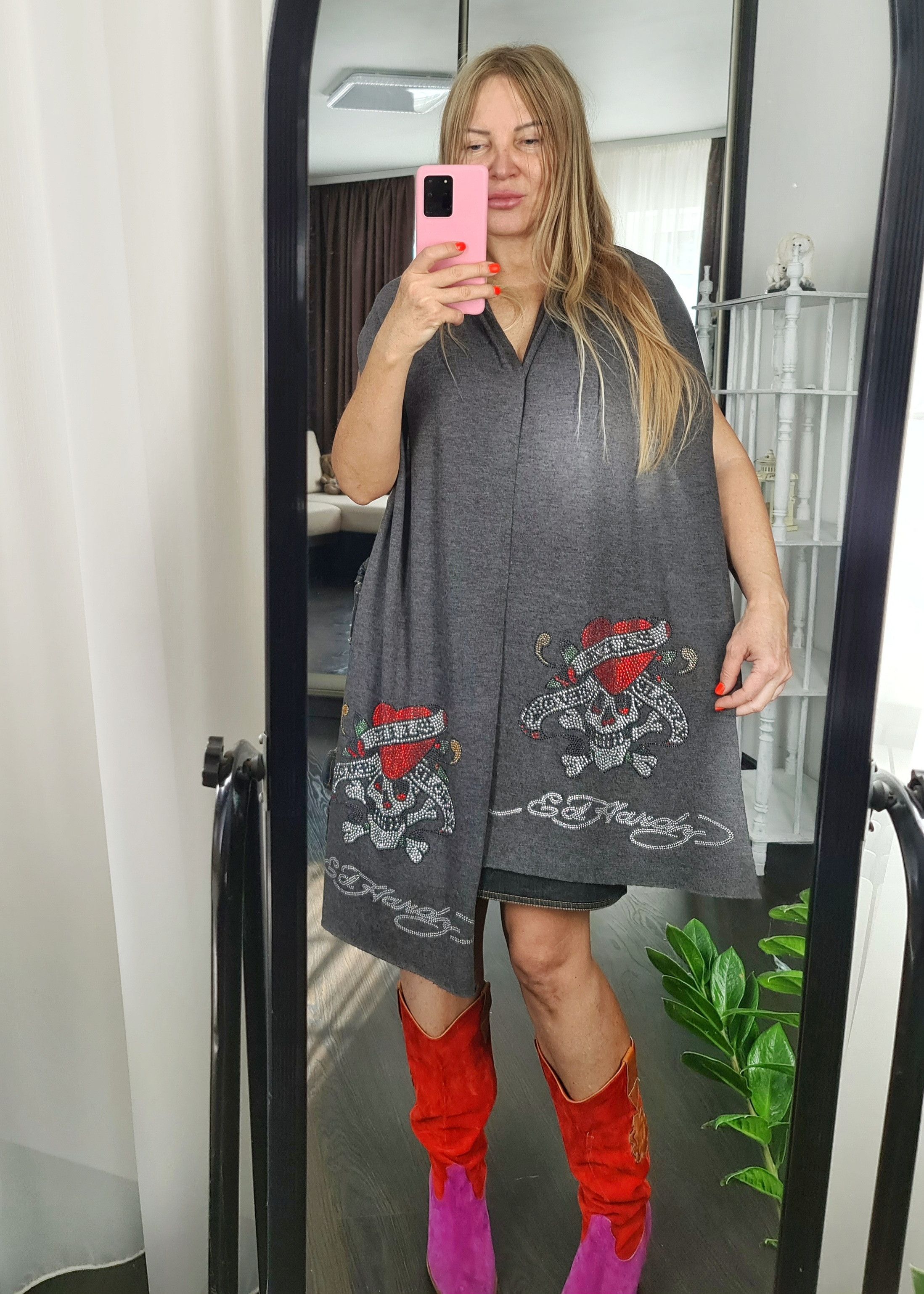 Ed Hardy Ed hardy scarf ❤ Love Kills slowly 💀 Size ONE SIZE - 1 Thumbnail