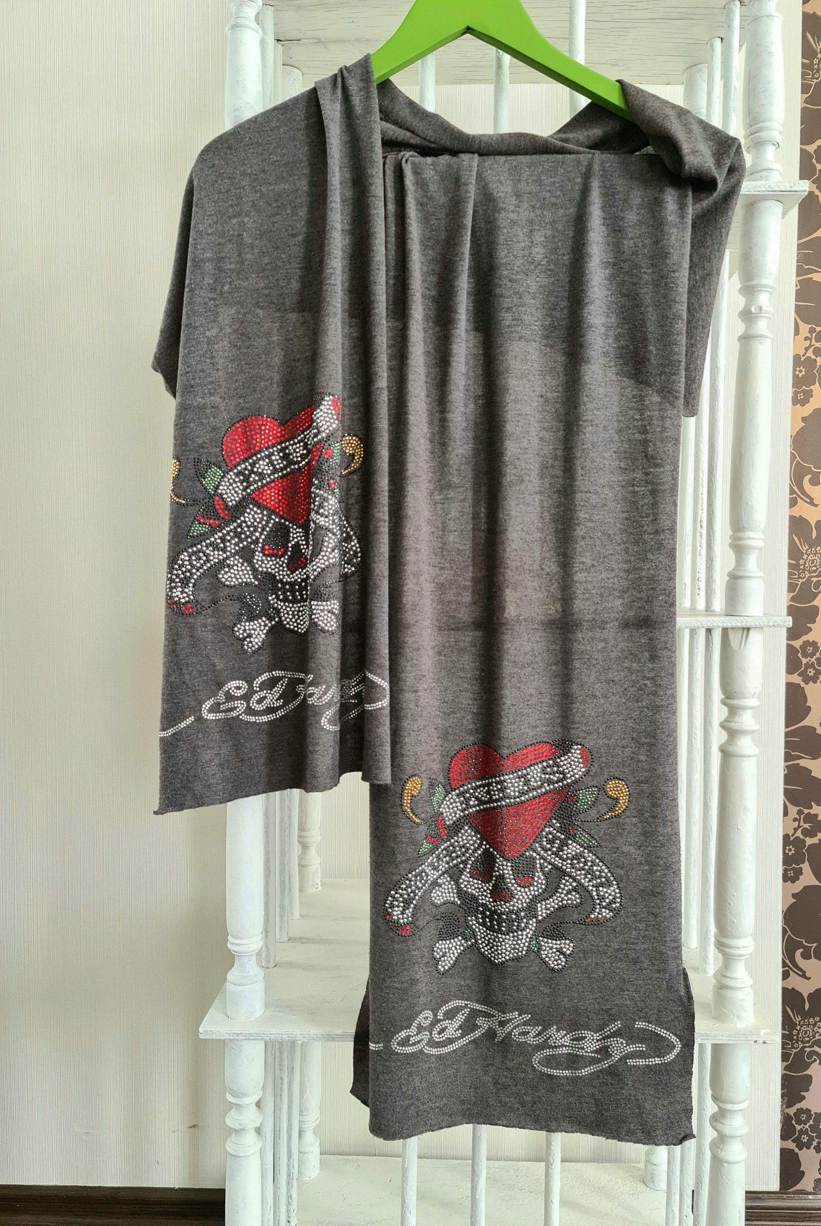 Ed Hardy Ed hardy scarf ❤ Love Kills slowly 💀 Size ONE SIZE - 2 Thumbnail