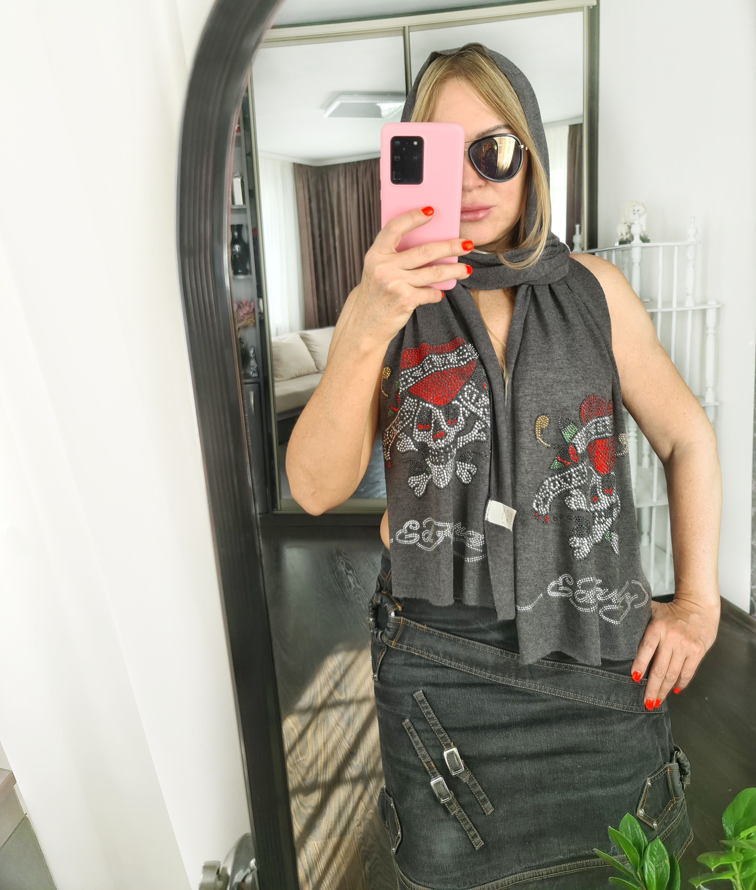 Ed Hardy Ed hardy scarf ❤ Love Kills slowly 💀 Size ONE SIZE - 3 Thumbnail