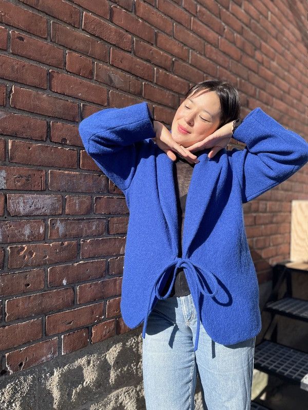 Eliza Faulkner Electric Blue %100 Wool Mara Coat XL/XXL