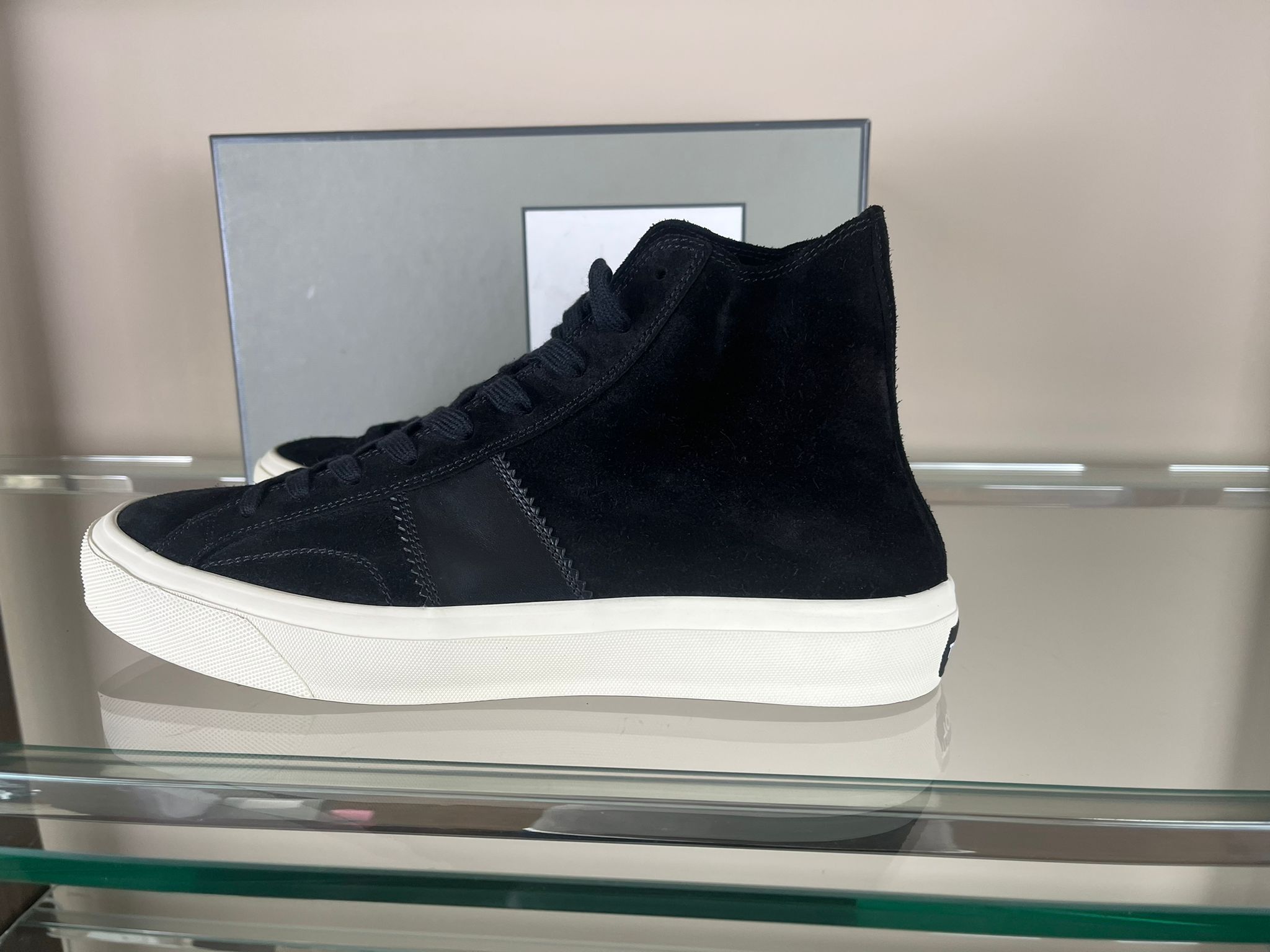 Tom Ford Sneakers High Top Suede in Black Size US 12 / EU 45 - 4 Thumbnail