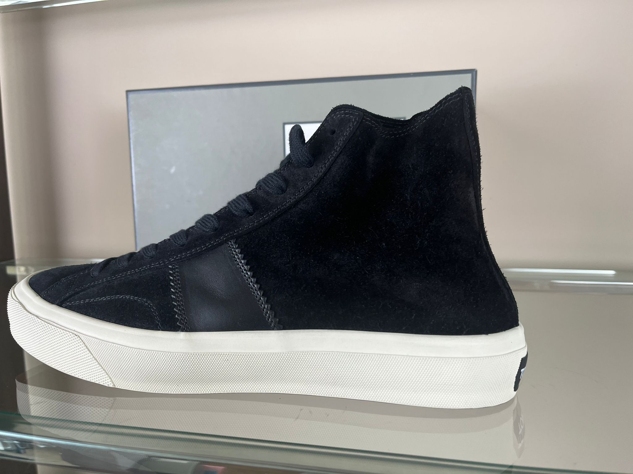 Tom Ford Sneakers High Top Suede in Black Size US 12 / EU 45 - 7 Thumbnail