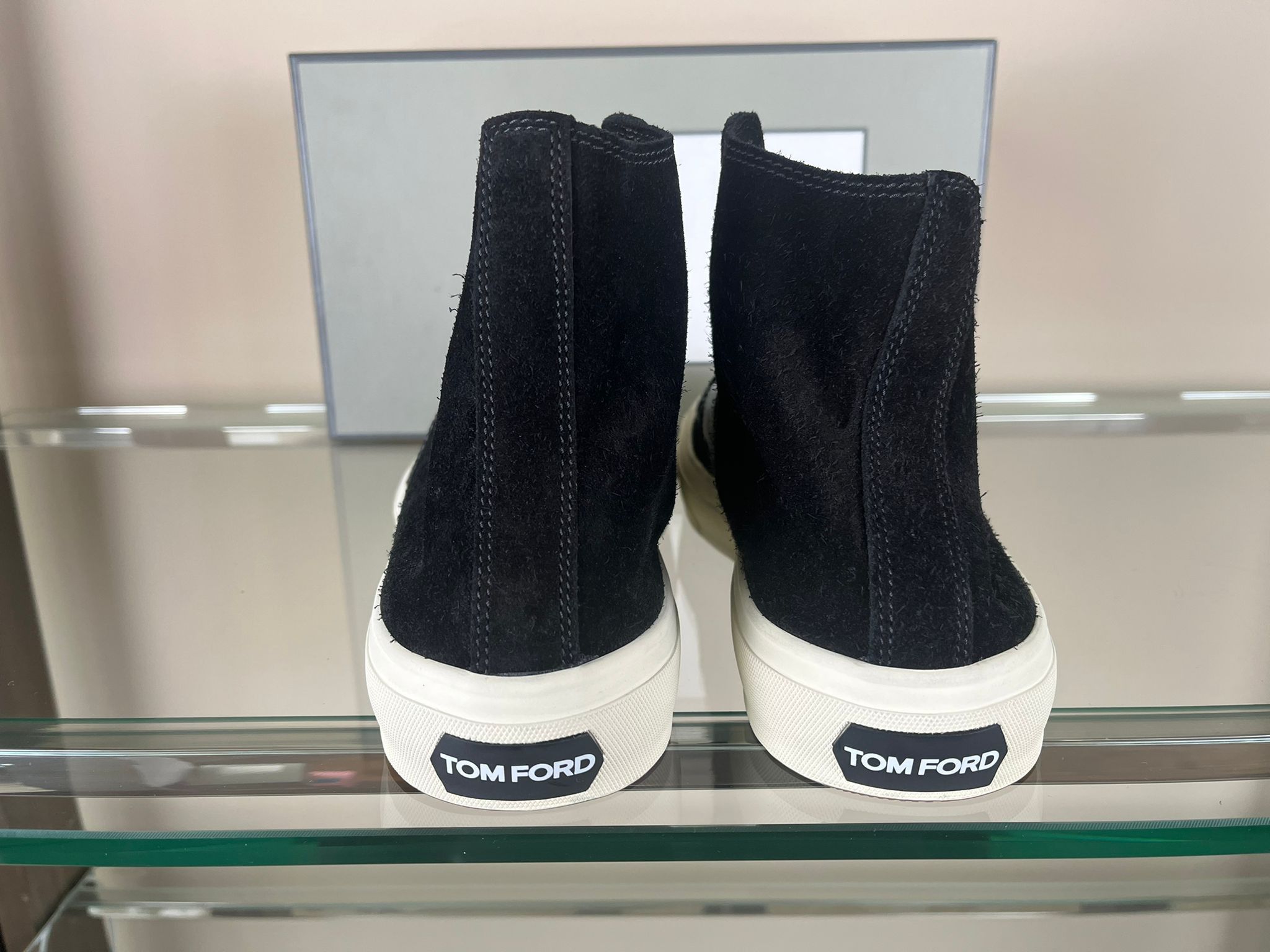 Tom Ford Sneakers High Top Suede in Black Size US 12 / EU 45 - 6 Thumbnail