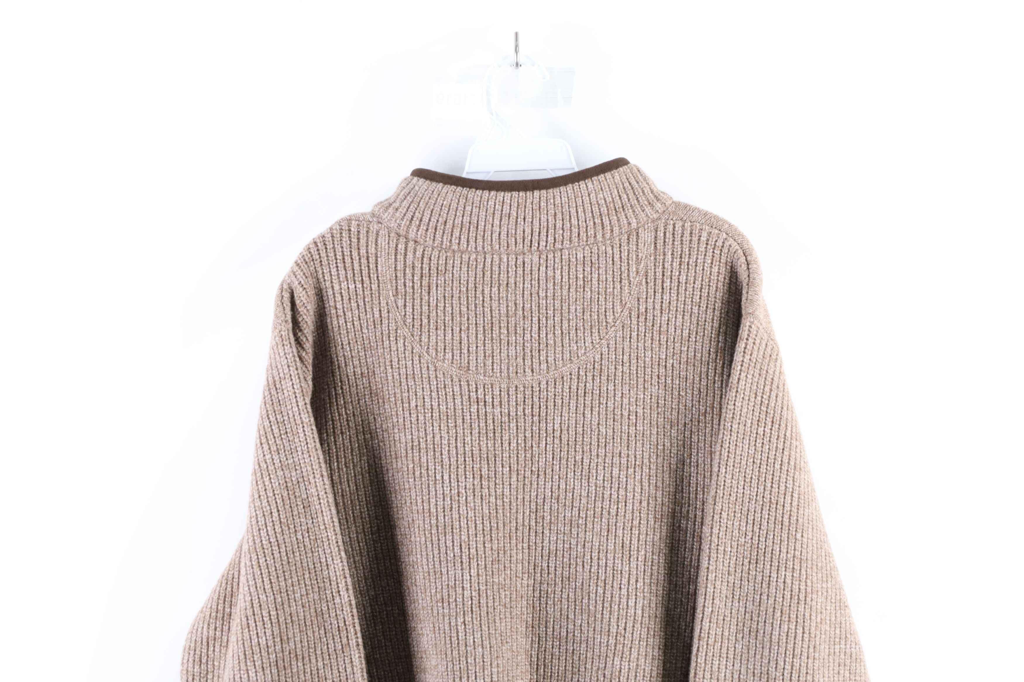 L.L. Bean Vintage LL Bean Merino Lambswool Knit Half Zip Sweater Size US L / EU 52-54 / 3 - 6 Thumbnail