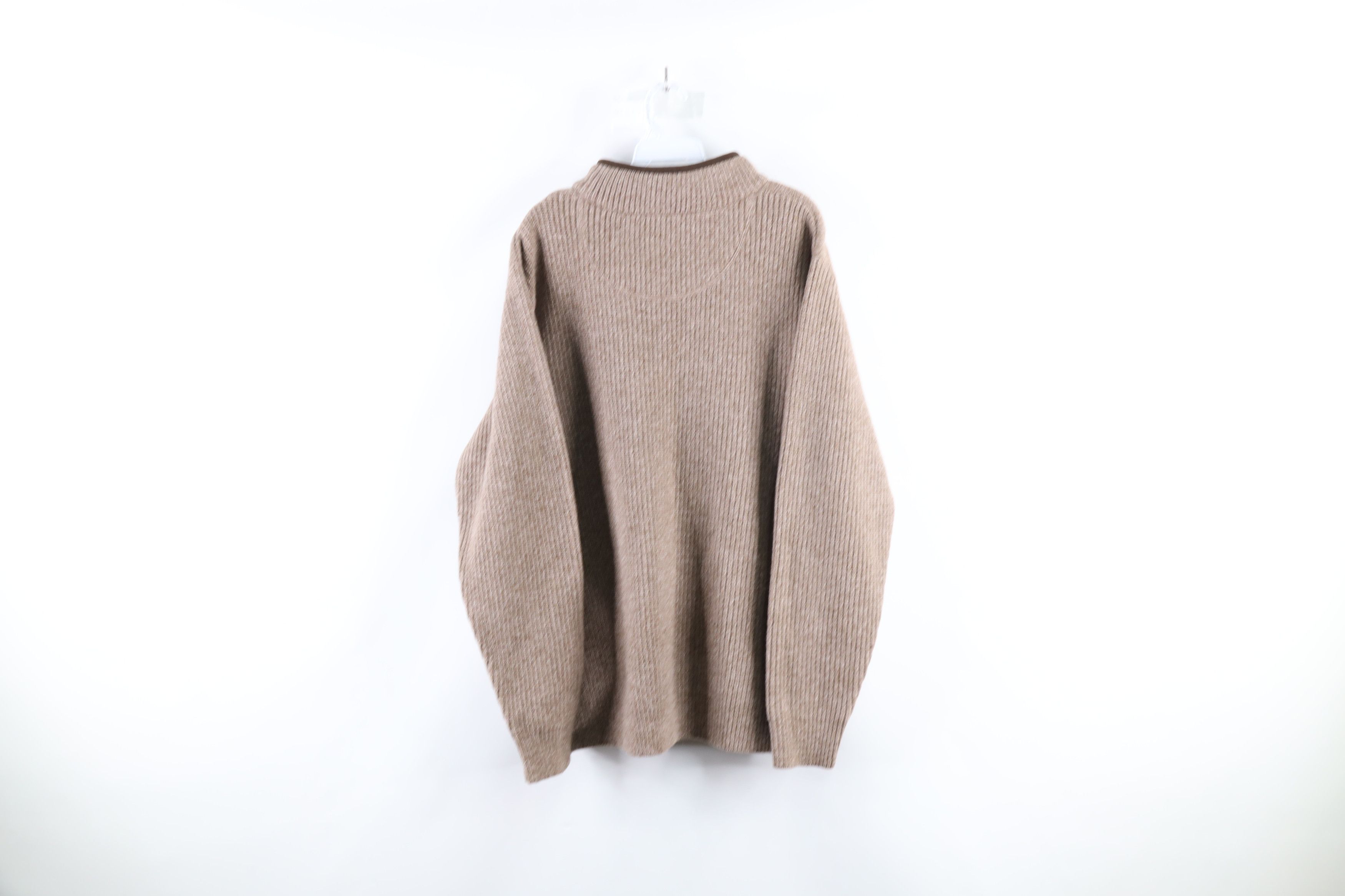 L.L. Bean Vintage LL Bean Merino Lambswool Knit Half Zip Sweater Size US L / EU 52-54 / 3 - 5 Thumbnail