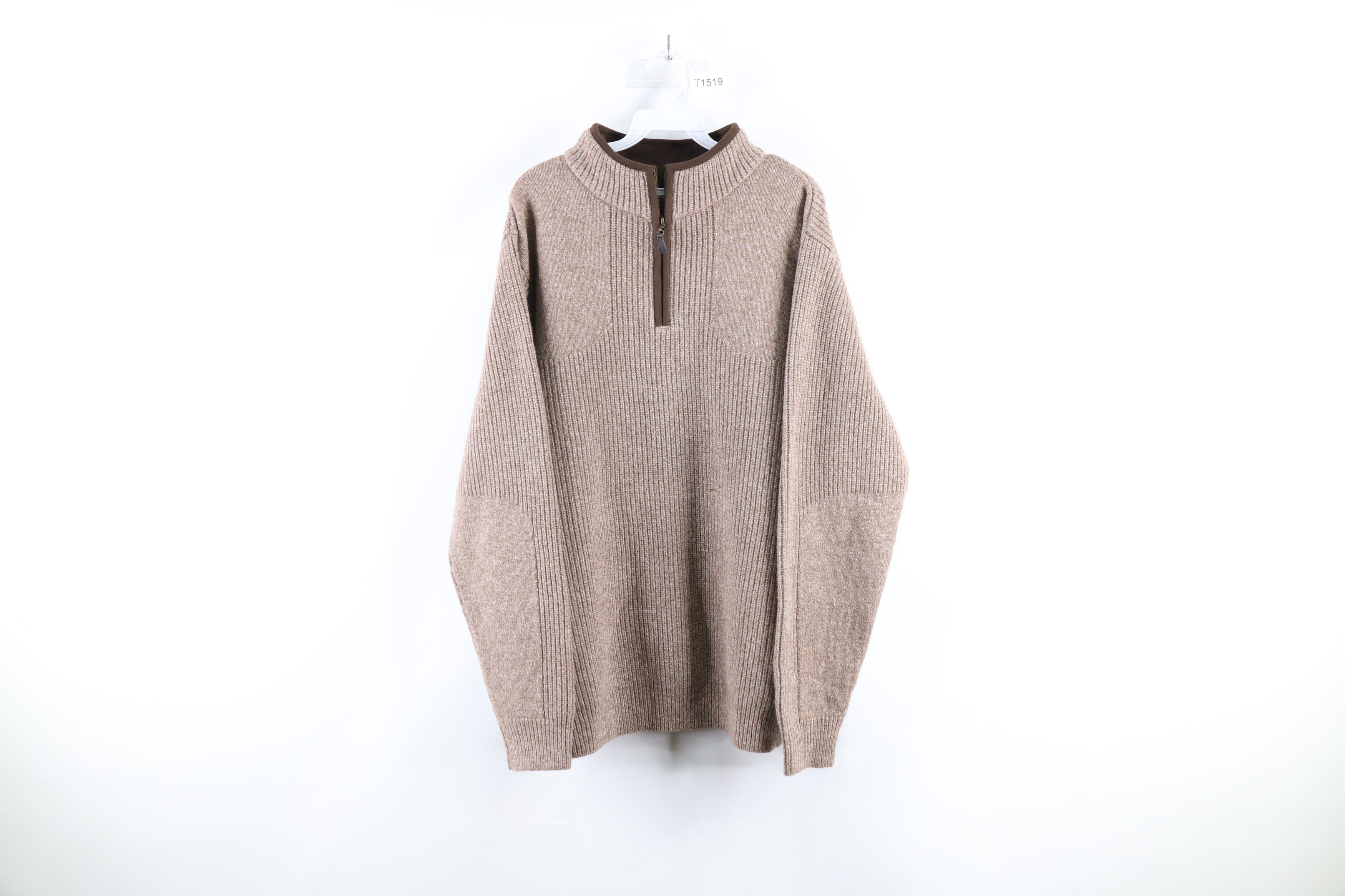 L.L. Bean Vintage LL Bean Merino Lambswool Knit Half Zip Sweater Size US L / EU 52-54 / 3 - 1 Thumbnail