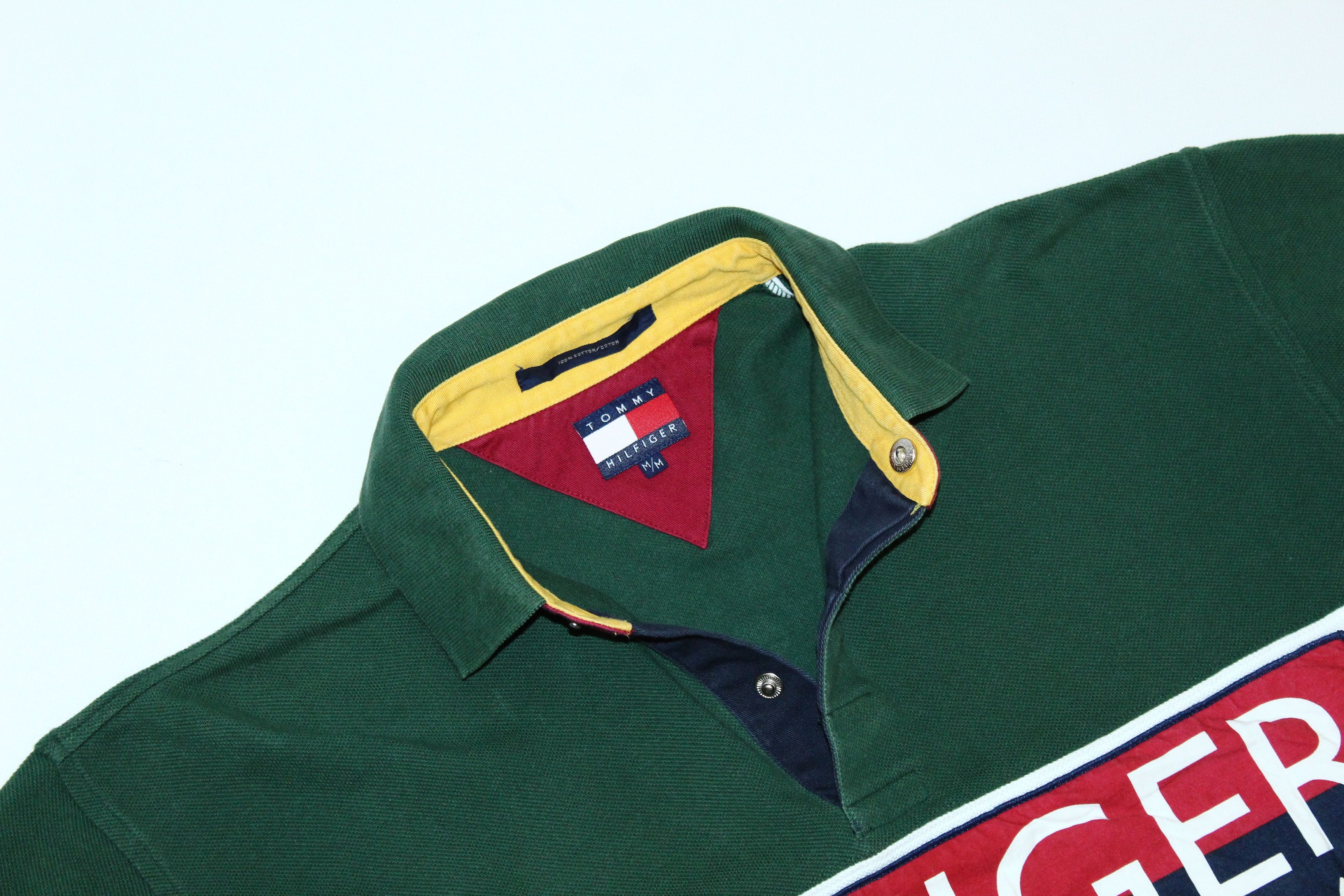 Tommy Hilfiger 🔥🔥90s Tommy Hilfiger Sailing Gear Big Logo Baggy Polo Size US L / EU 52-54 / 3 - 6 Thumbnail
