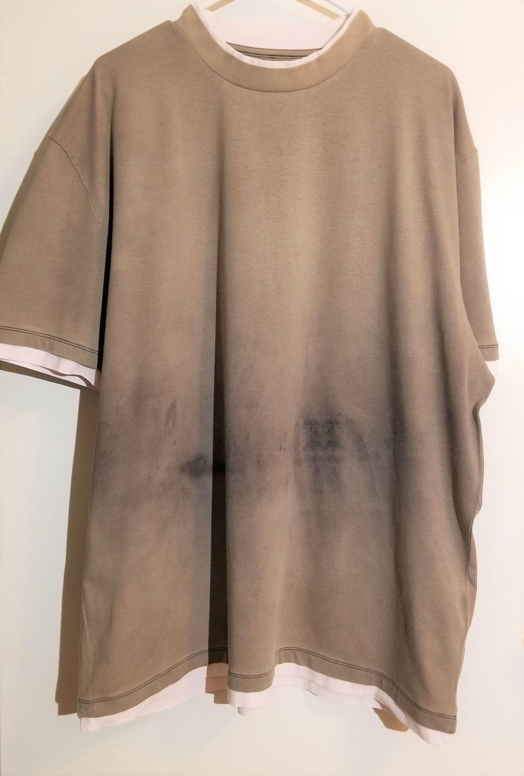 Asos Contrast Layer Relaxed TShirt 100% Cotton Short Sleeve Tee Size US XXL / EU 58 / 5 - 5 Thumbnail