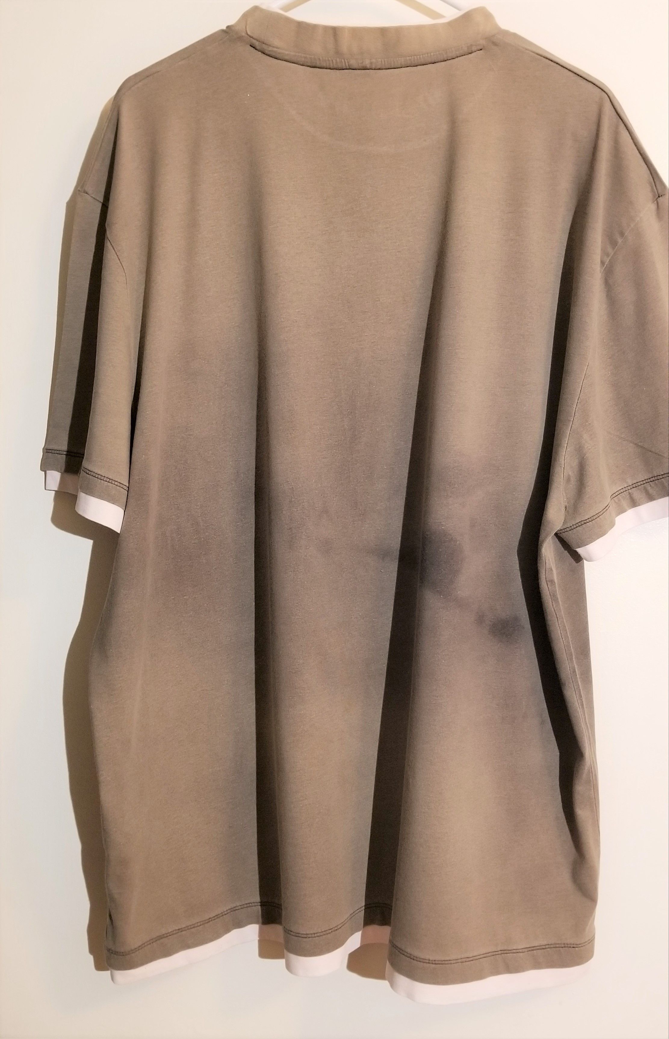 Asos Contrast Layer Relaxed TShirt 100% Cotton Short Sleeve Tee Size US XXL / EU 58 / 5 - 6 Thumbnail