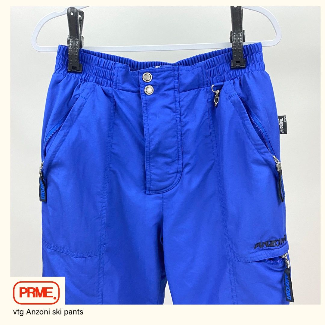 Vintage vintage Y2K ANZONI Baggy Ski Cargo Nylon Skiing pants Size US 30 / EU 46 - 6 Thumbnail