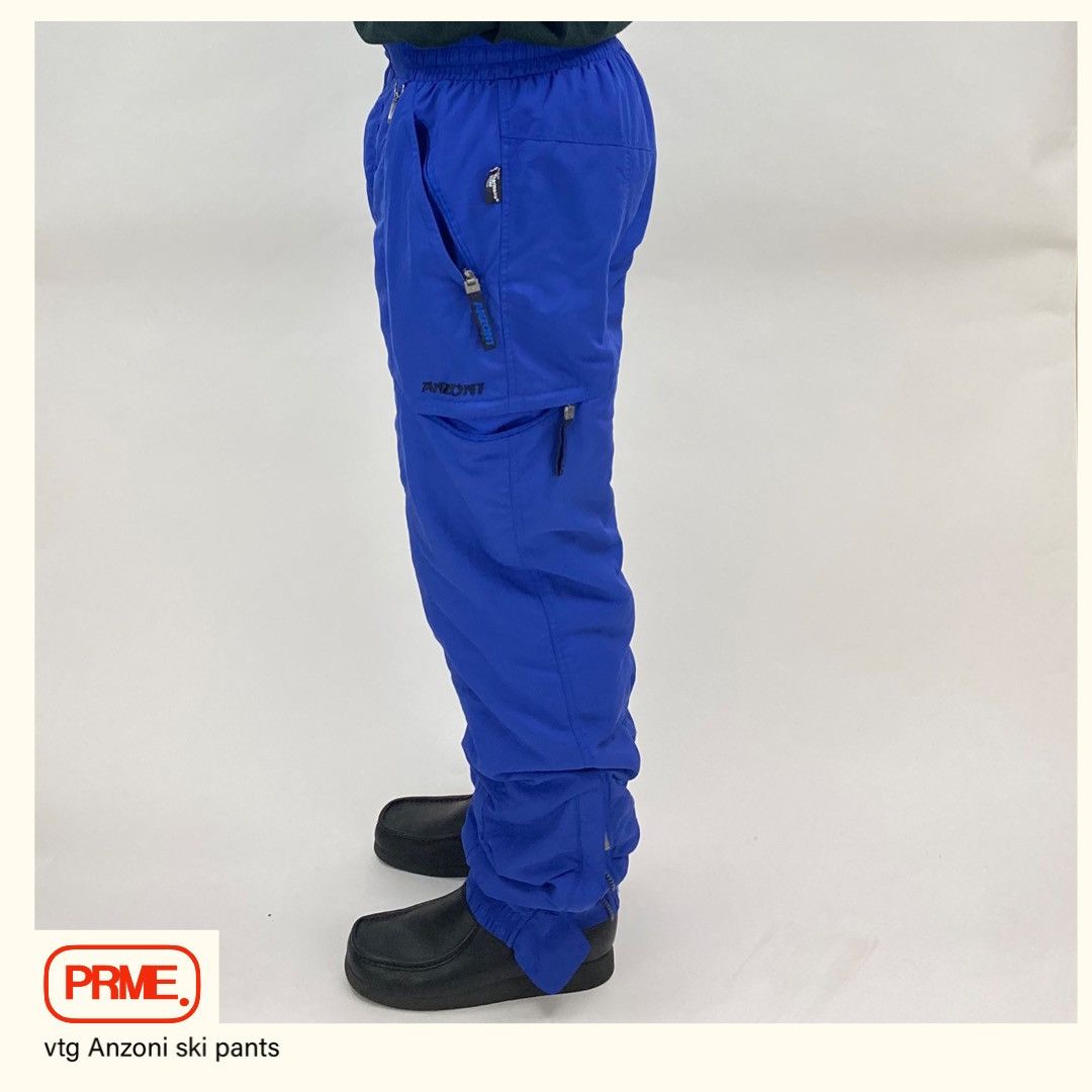 Vintage vintage Y2K ANZONI Baggy Ski Cargo Nylon Skiing pants Size US 30 / EU 46 - 2 Thumbnail