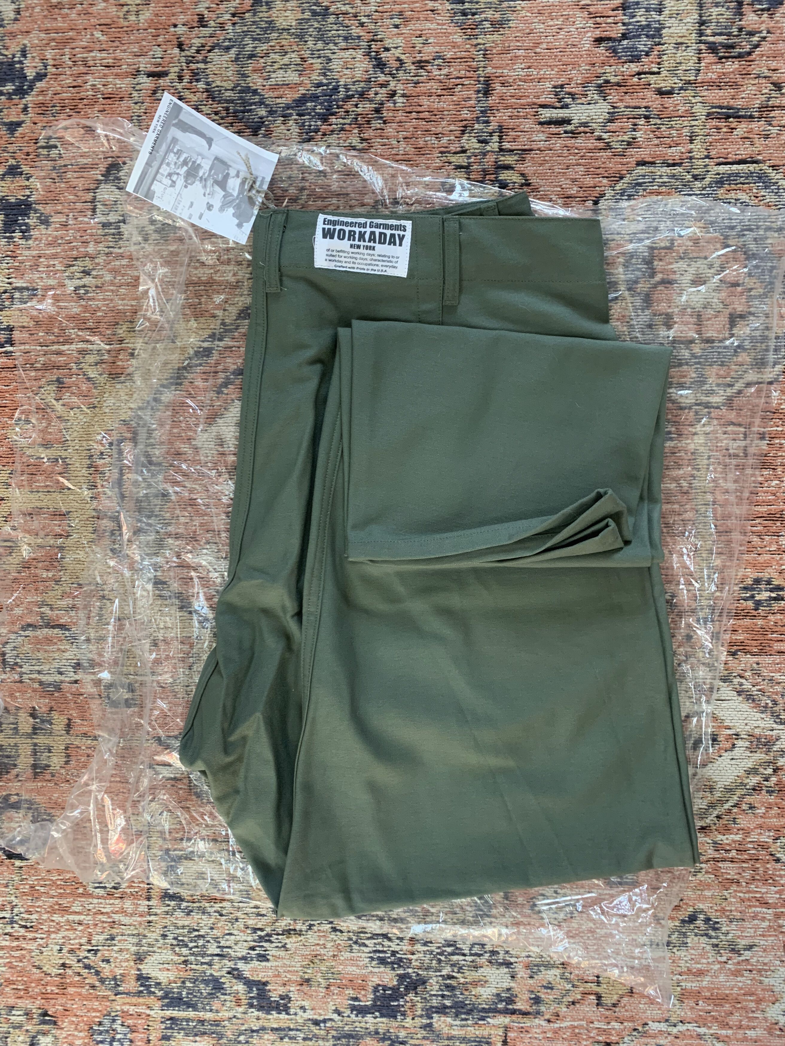 Pre-owned Engineered Garments Workaday Fatigue Pants In Green