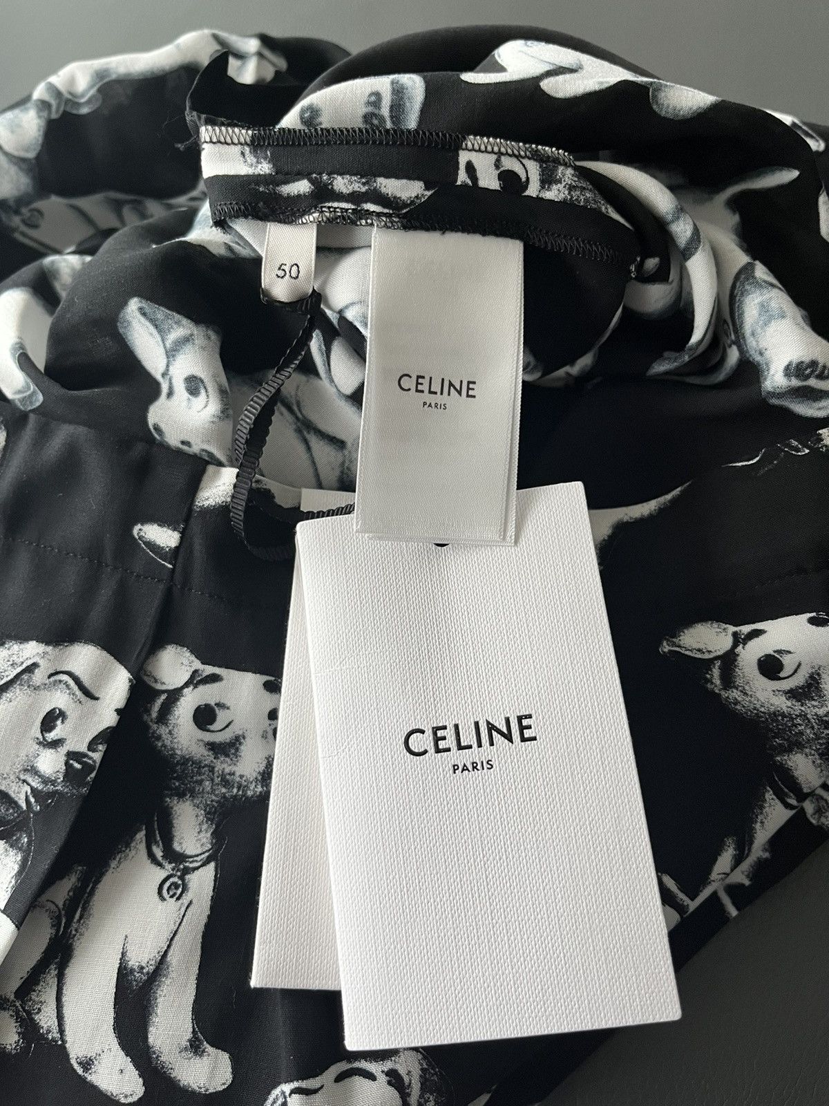 Celine × Hedi Slimane Rare Brand New Super Runway Hedi Slimane Dog Print Pant Size US 32 / EU 48 - 7 Thumbnail