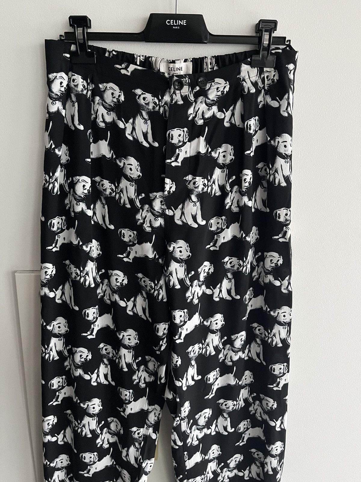Celine × Hedi Slimane Rare Brand New Super Runway Hedi Slimane Dog Print Pant Size US 32 / EU 48 - 13 Thumbnail