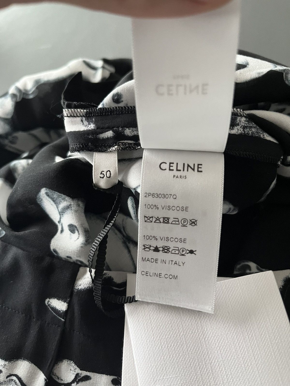 Celine × Hedi Slimane Rare Brand New Super Runway Hedi Slimane Dog Print Pant Size US 30 / EU 46 - 8 Thumbnail