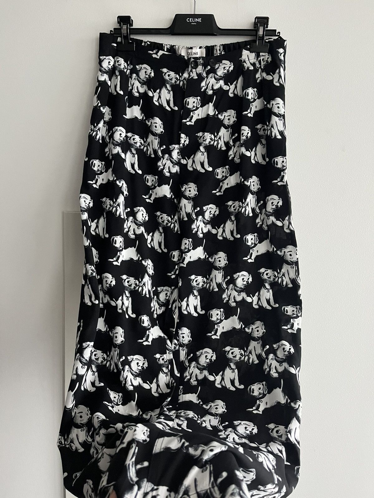 Celine × Hedi Slimane Rare Brand New Super Runway Hedi Slimane Dog Print Pant Size US 30 / EU 46 - 17 Thumbnail