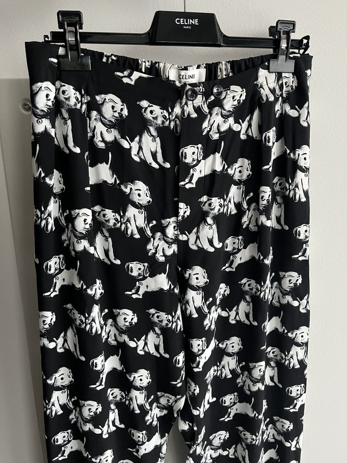 Celine × Hedi Slimane Rare Brand New Super Runway Hedi Slimane Dog Print Pant Size US 30 / EU 46 - 21 Thumbnail