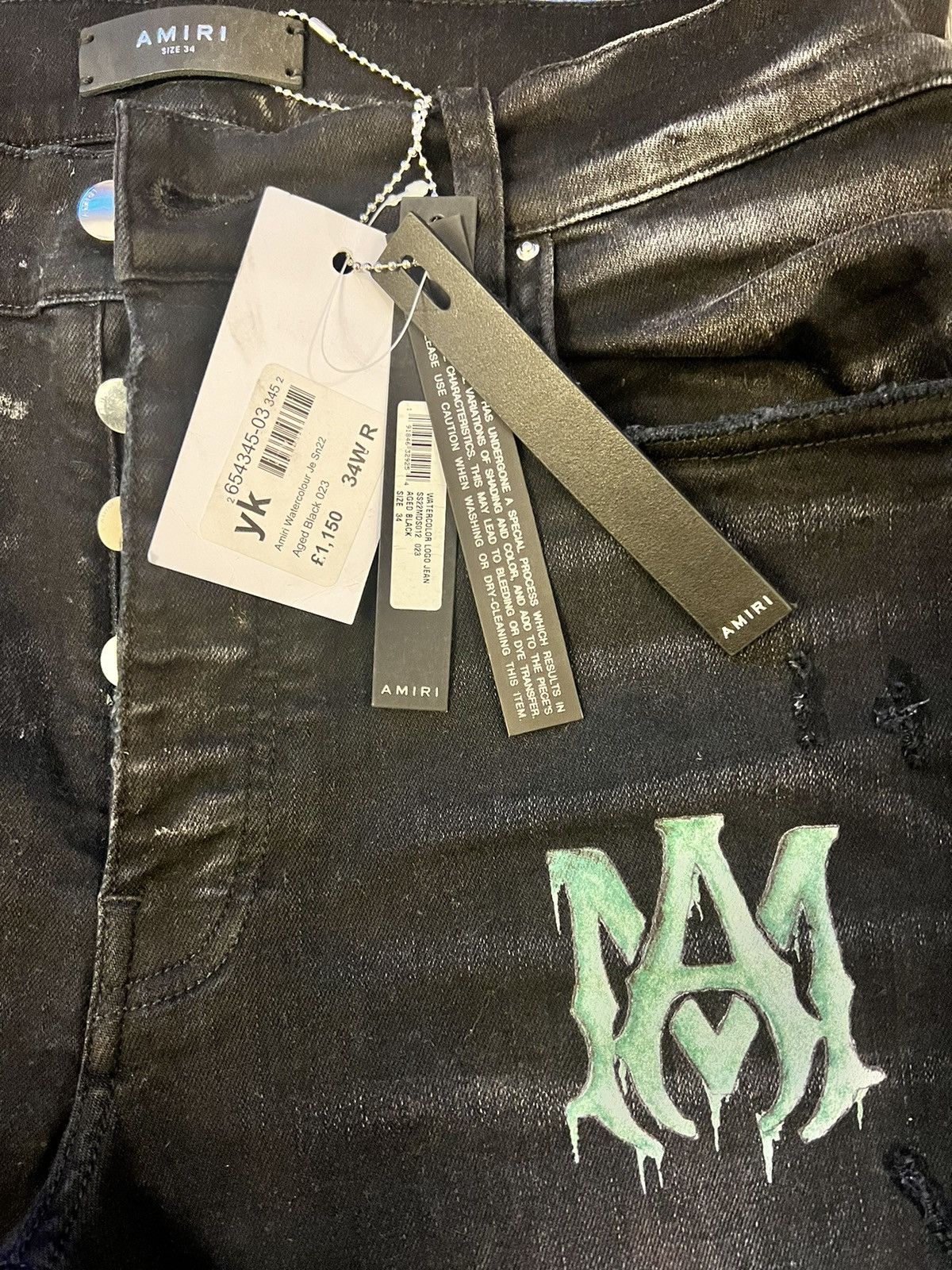 Amiri Amiri Watercolour Denim Size US 34 / EU 50 - 1 Thumbnail