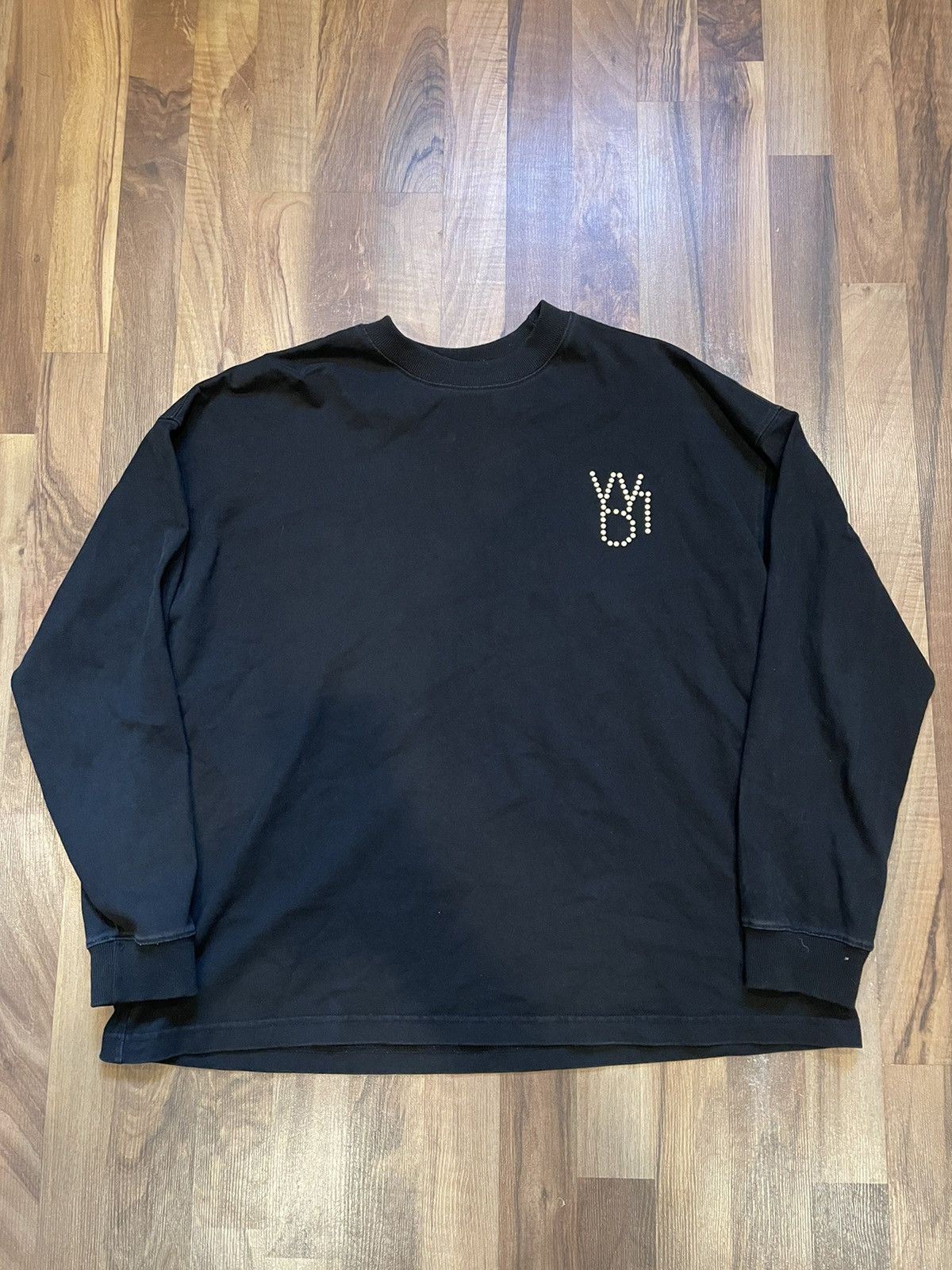 WE11DONE Pearl Print logo Heavy Longsleeve