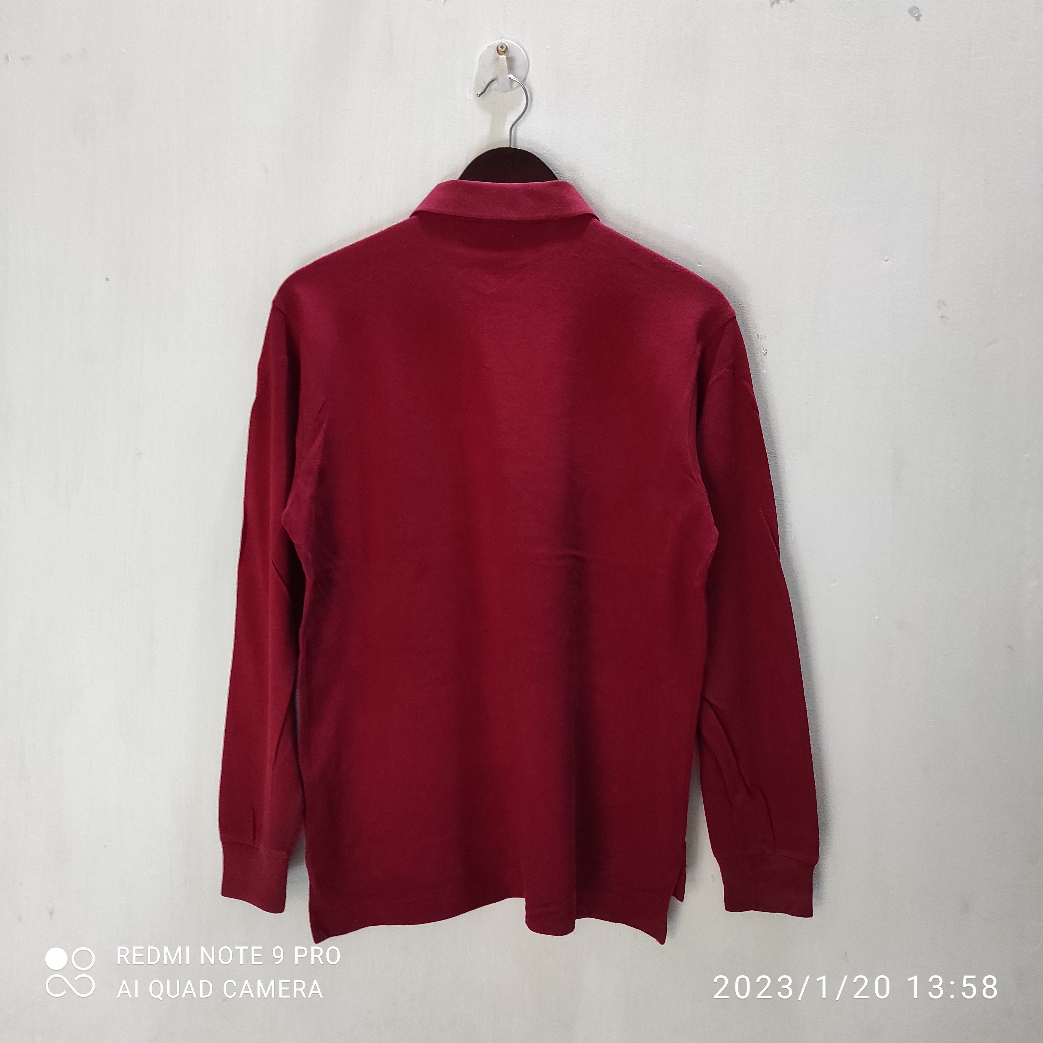 Burberry Burberry Nova Check Polo Shirt long sleeve Red size M Size US M / EU 48-50 / 2 - 12 Thumbnail