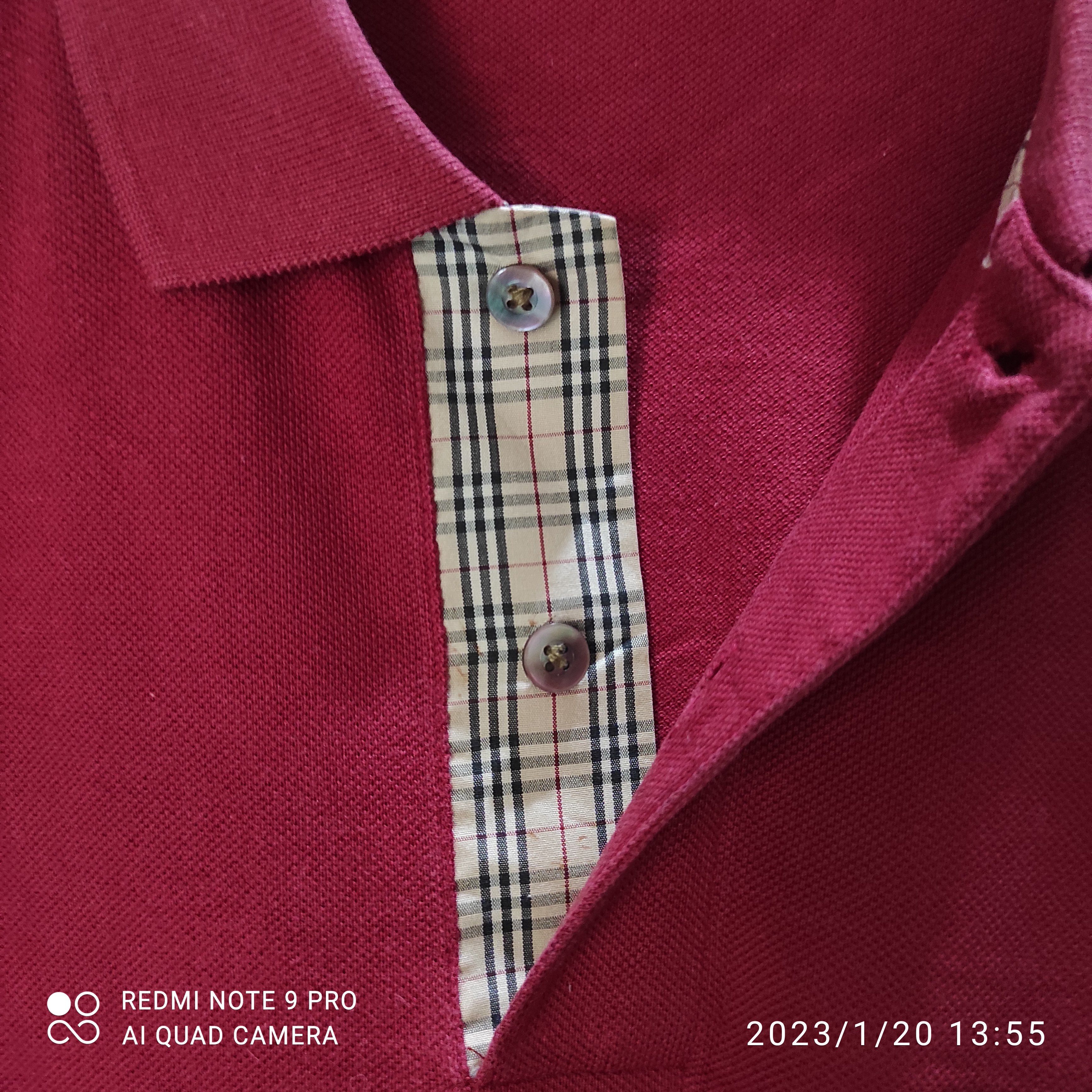 Burberry Burberry Nova Check Polo Shirt long sleeve Red size M Size US M / EU 48-50 / 2 - 4 Thumbnail