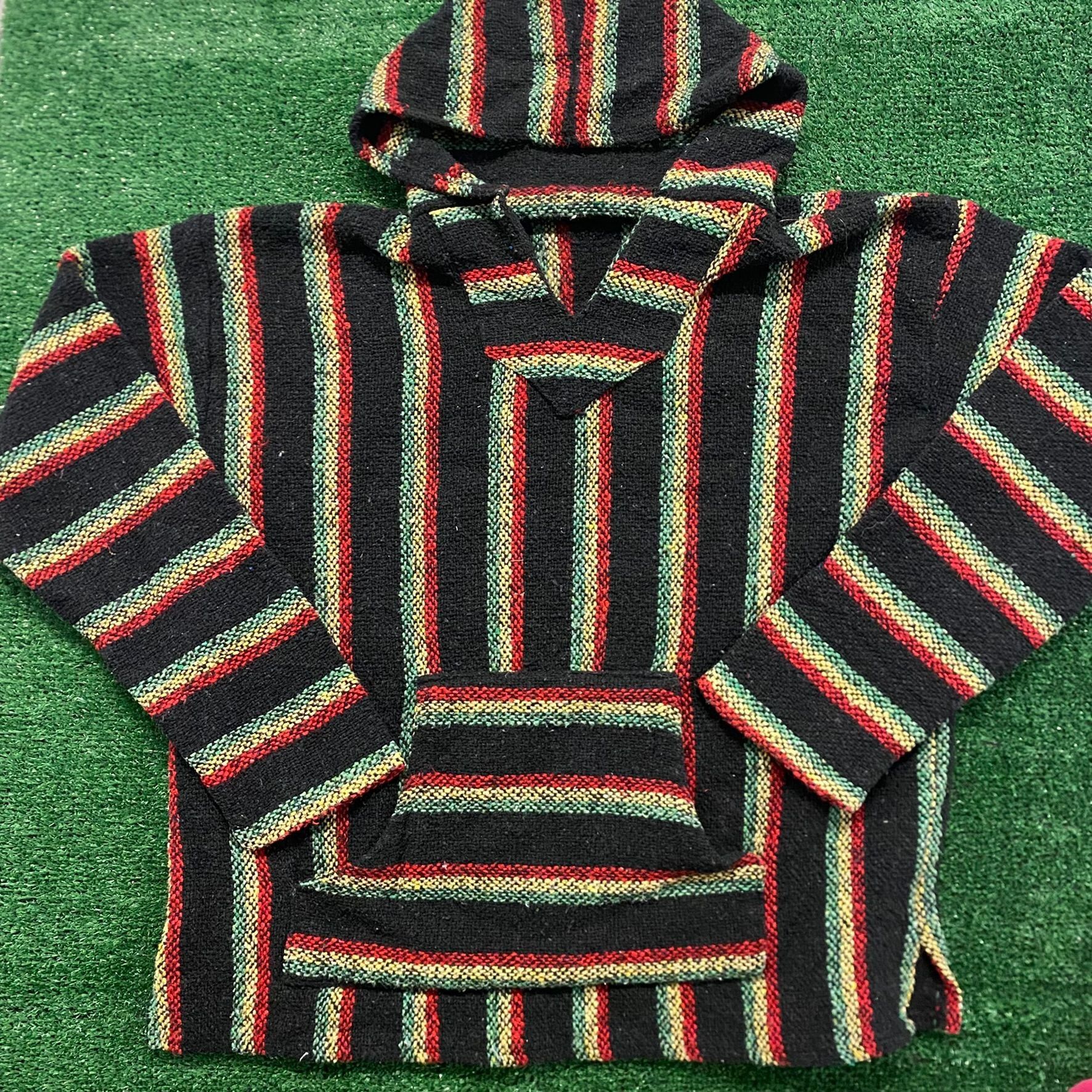Vintage Vintage Y2K Baggy Rasta Stoner Poncho Baja Hoodie Size US L / EU 52-54 / 3 - 1 Thumbnail