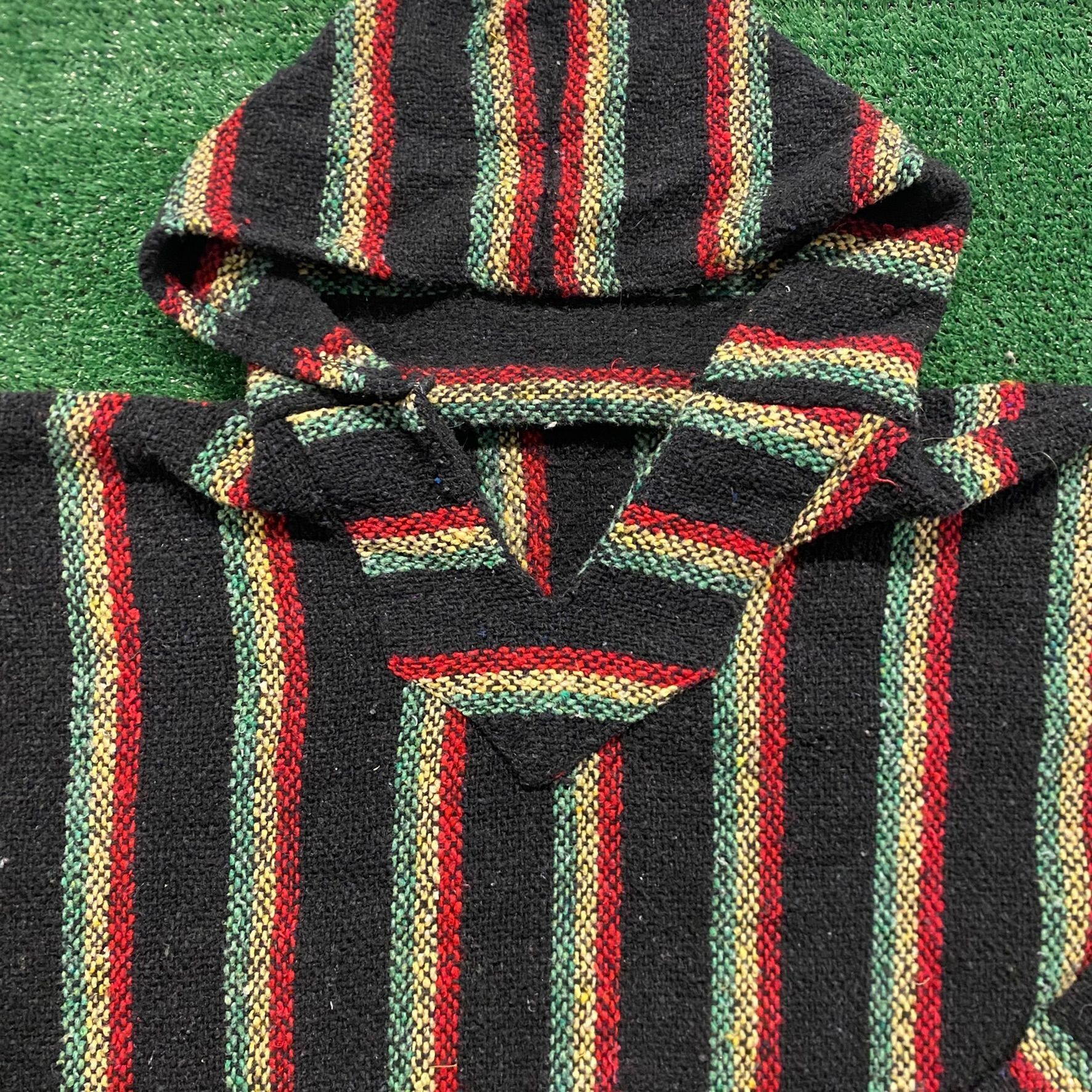 Vintage Vintage Y2K Baggy Rasta Stoner Poncho Baja Hoodie Size US L / EU 52-54 / 3 - 2 Thumbnail