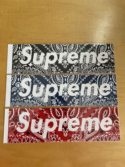 Supreme Paisley Box Logo Sticker Set - US