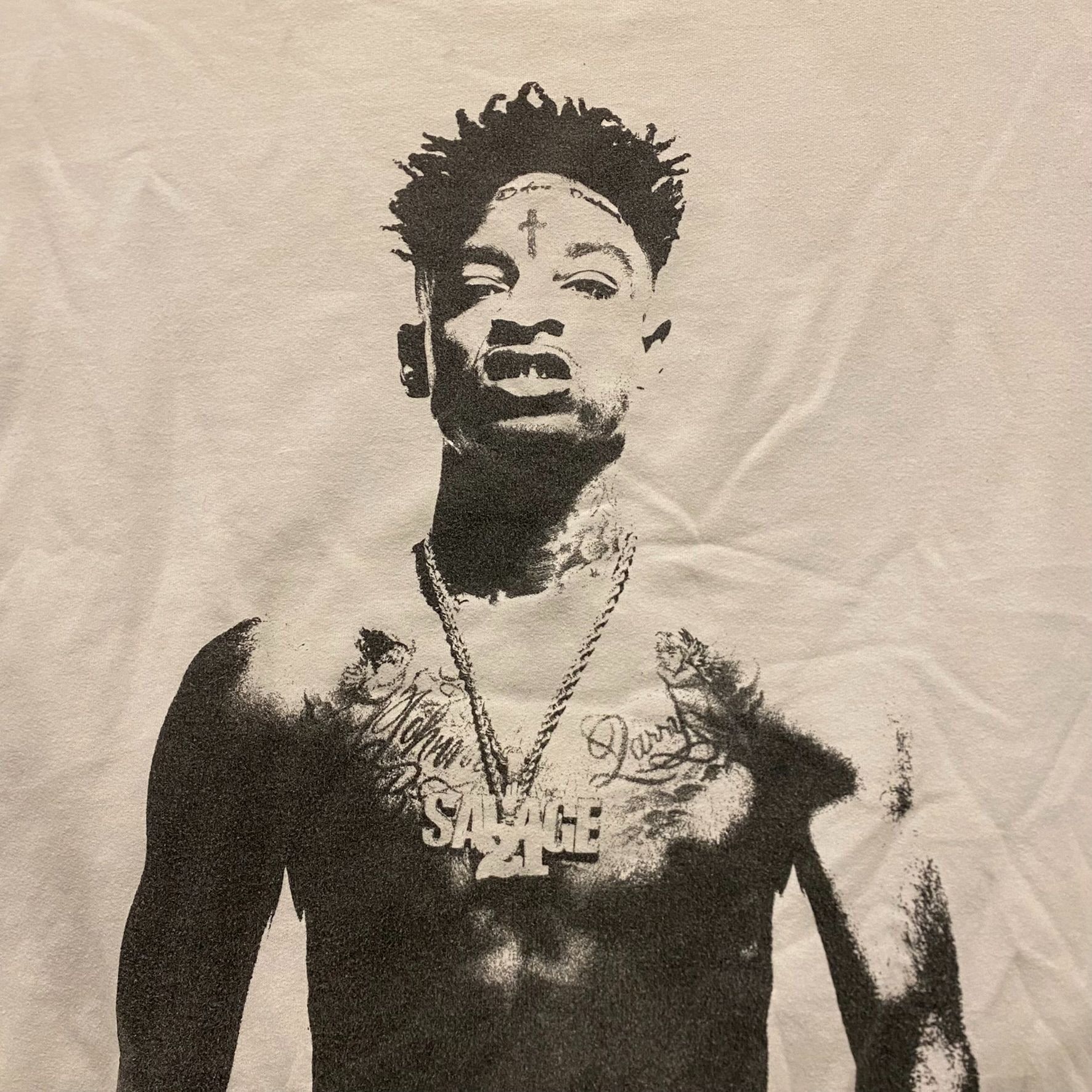 21 Savage Essential Baggy 21 Savage Concert Tour Rap Hoodie Sweatshirt Size US XL / EU 56 / 4 - 4 Thumbnail