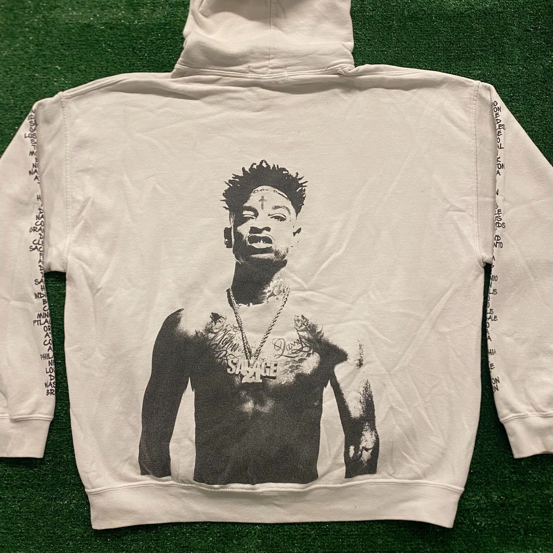 21 Savage Essential Baggy 21 Savage Concert Tour Rap Hoodie Sweatshirt Size US XL / EU 56 / 4 - 3 Thumbnail