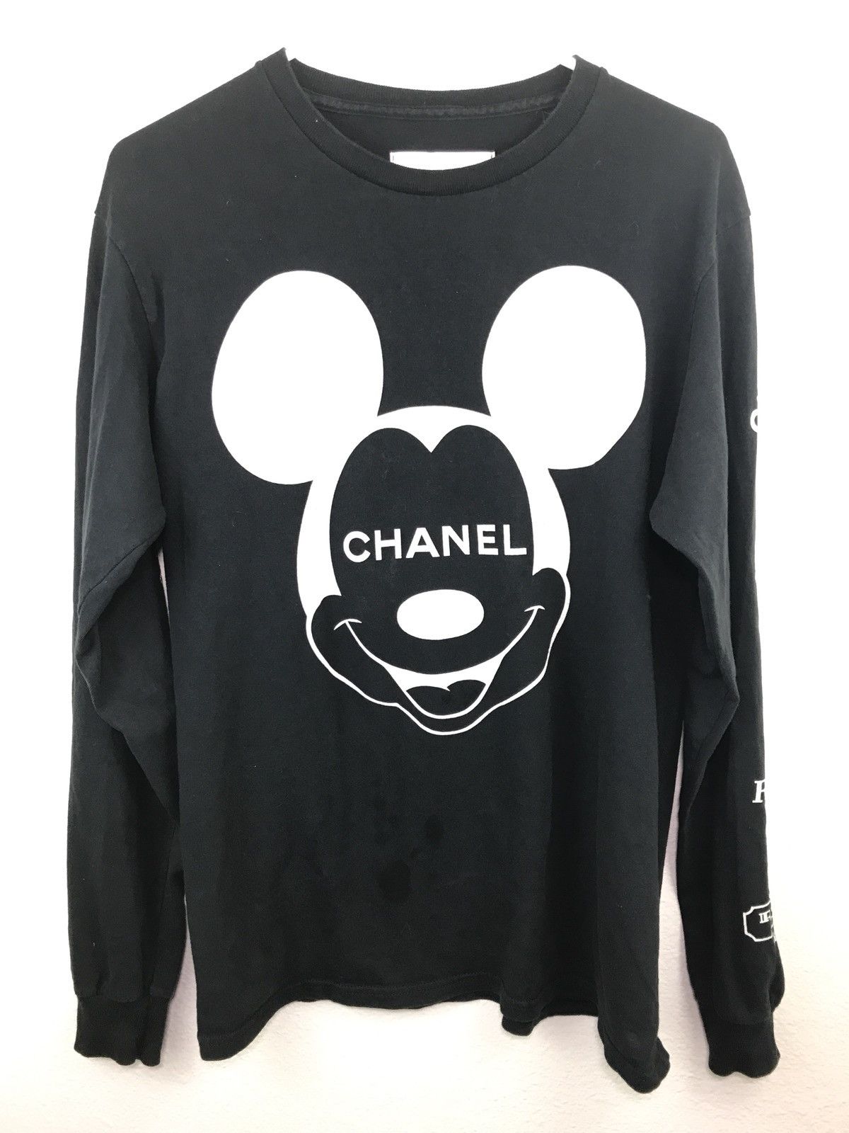 Youth Machine Youth Machine Chanel Mickey Mouse Long Sleeve T Shirt Grailed