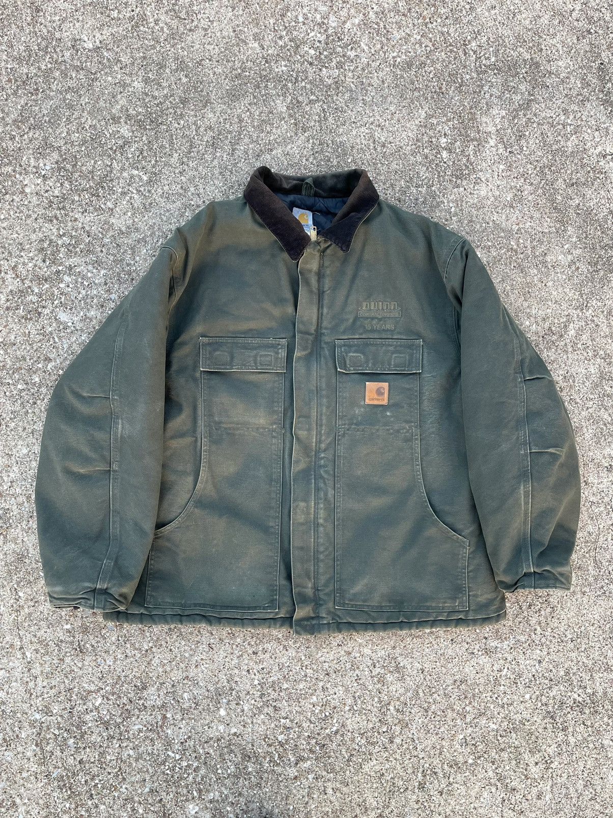 Carhartt Carhartt Quilt Lined Green Jacket Coat 2XL C26 MOS RN14806 ...