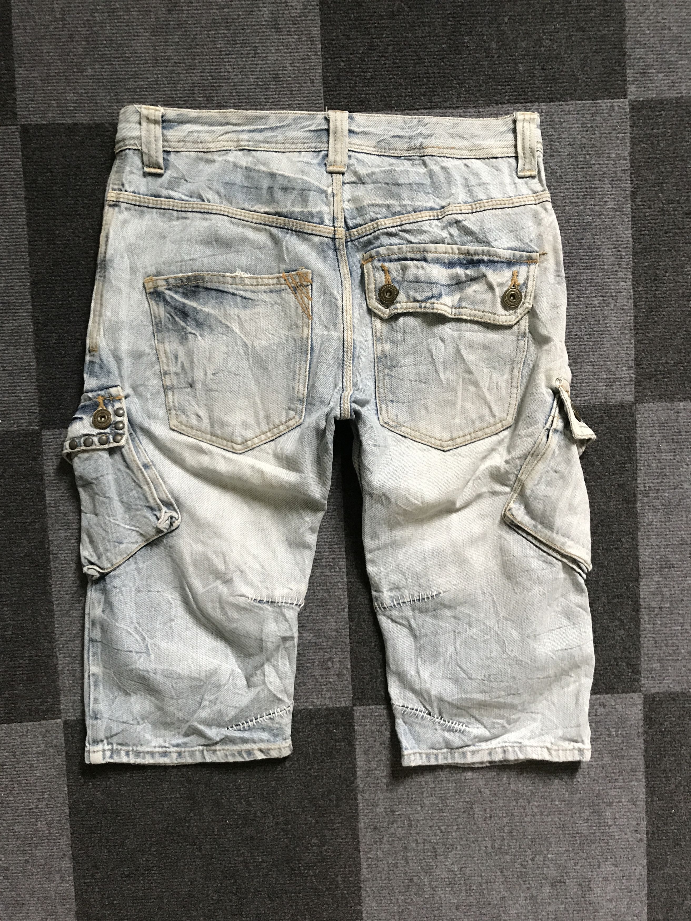 Japanese Brand SP18 TWENTY WORKS Japan Short Cargo Jeans Size US 32 / EU 48 - 8 Thumbnail