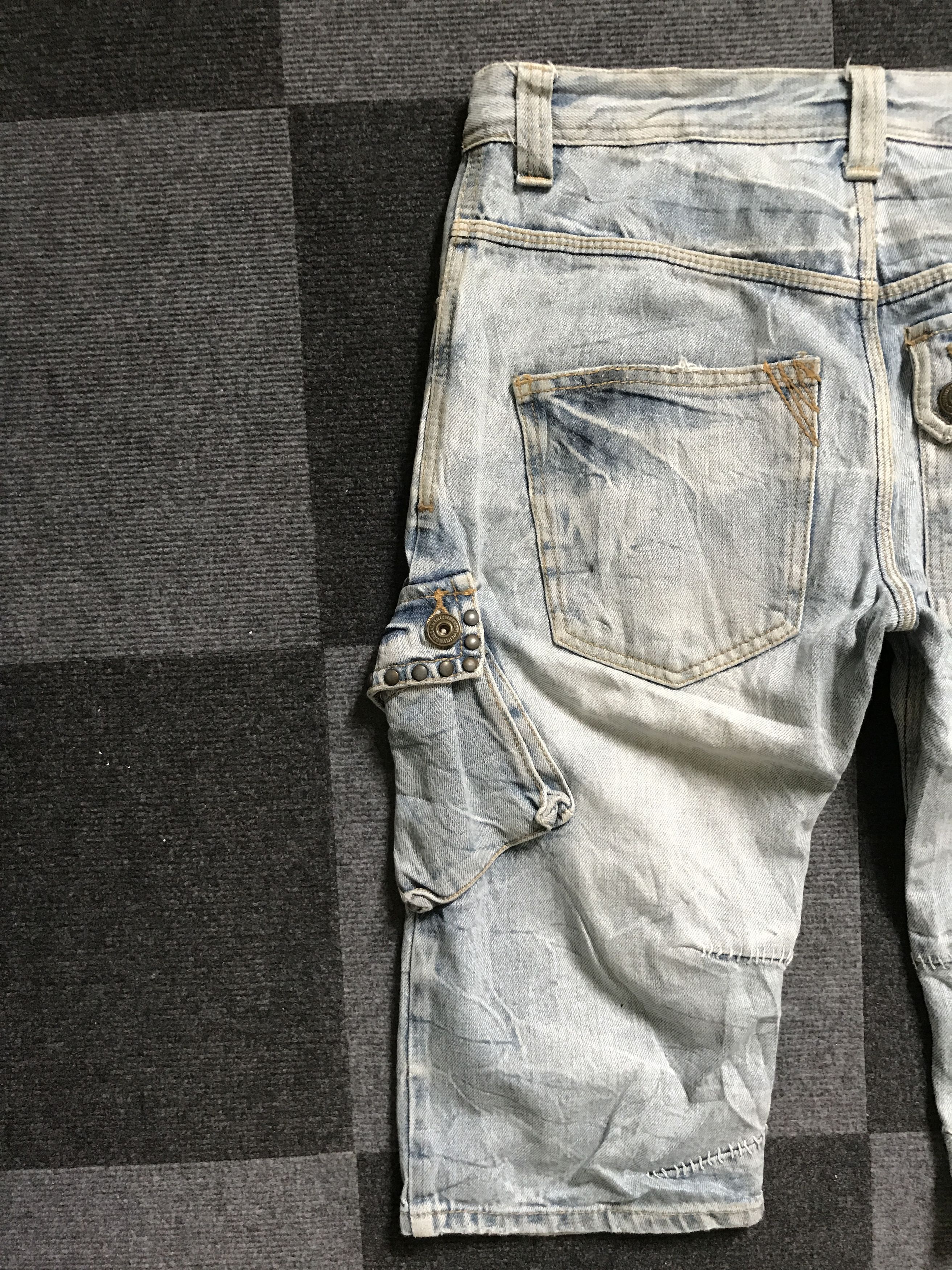 Japanese Brand SP18 TWENTY WORKS Japan Short Cargo Jeans Size US 32 / EU 48 - 10 Thumbnail