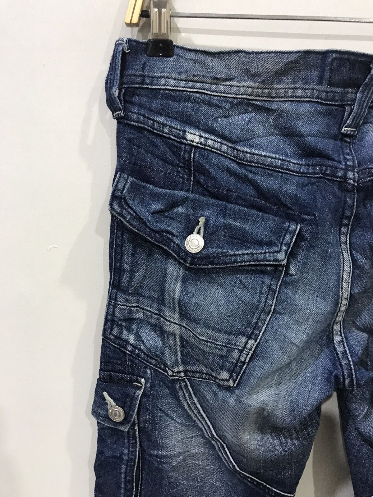 Designer Lyric Japan Skinny Cargo Biker Jeans Balmain Pant Design Size US 30 / EU 46 - 16 Thumbnail