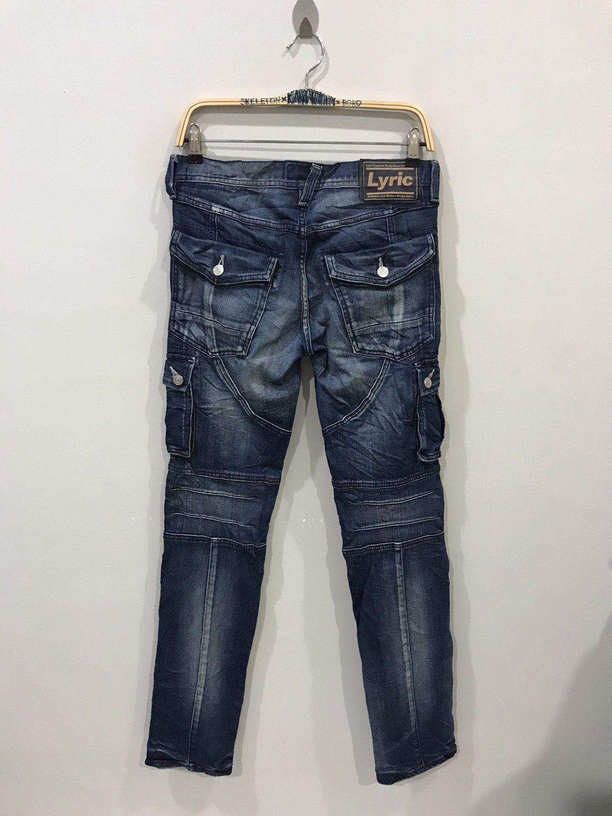 Designer Lyric Japan Skinny Cargo Biker Jeans Balmain Pant Design Size US 30 / EU 46 - 14 Thumbnail