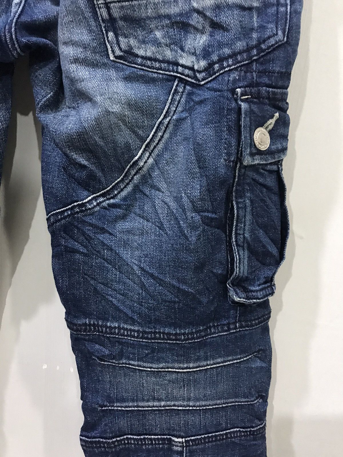 Designer Lyric Japan Skinny Cargo Biker Jeans Balmain Pant Design Size US 30 / EU 46 - 17 Thumbnail