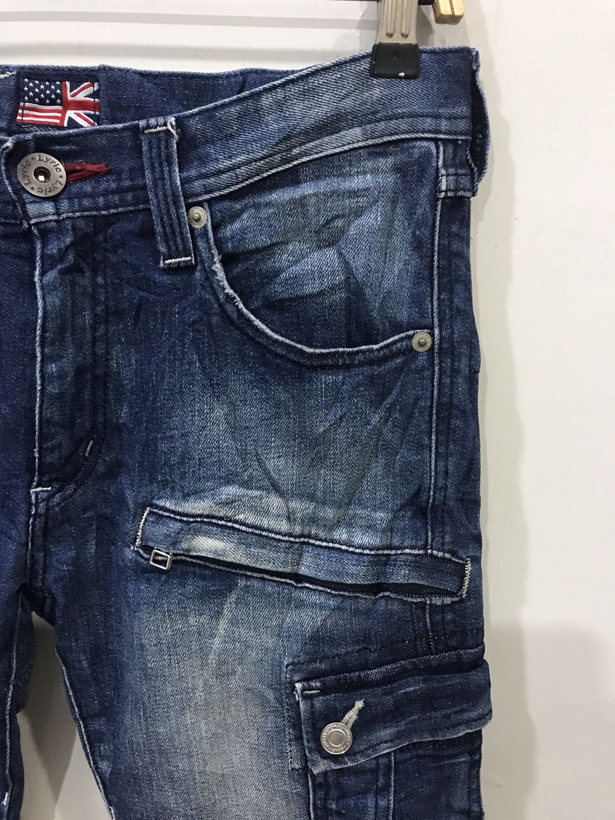 Designer Lyric Japan Skinny Cargo Biker Jeans Balmain Pant Design Size US 30 / EU 46 - 5 Thumbnail