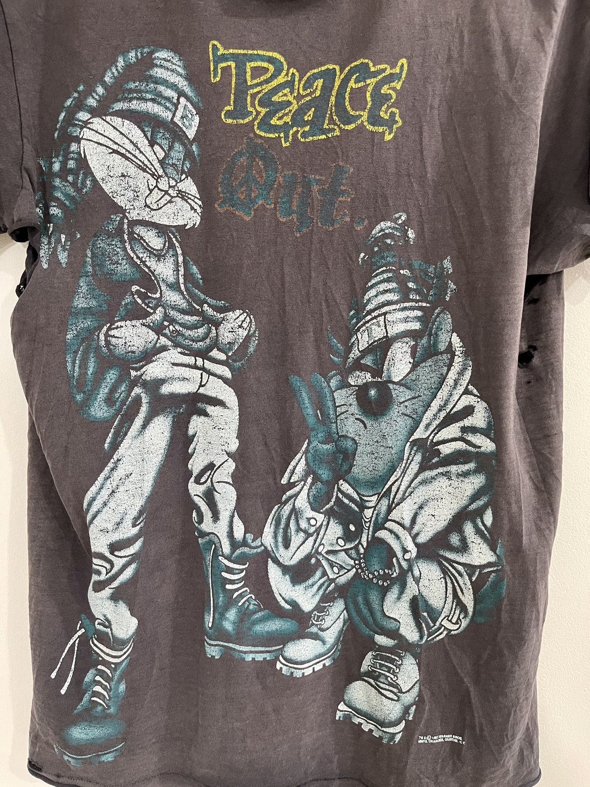 Vintage × Warner Bros VINTAGE 93 DISTRESSED TAZMANIA BUGS BUNNY HIP HOP TSHIRT Size US M / EU 48-50 / 2 - 9 Thumbnail