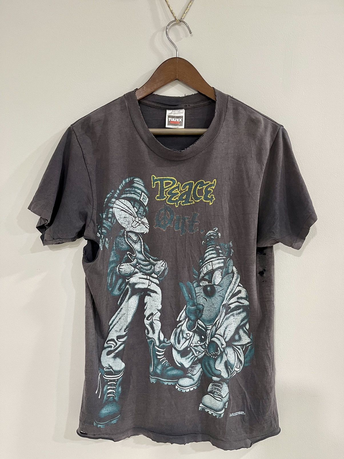 Vintage × Warner Bros VINTAGE 93 DISTRESSED TAZMANIA BUGS BUNNY HIP HOP TSHIRT Size US M / EU 48-50 / 2 - 1 Thumbnail