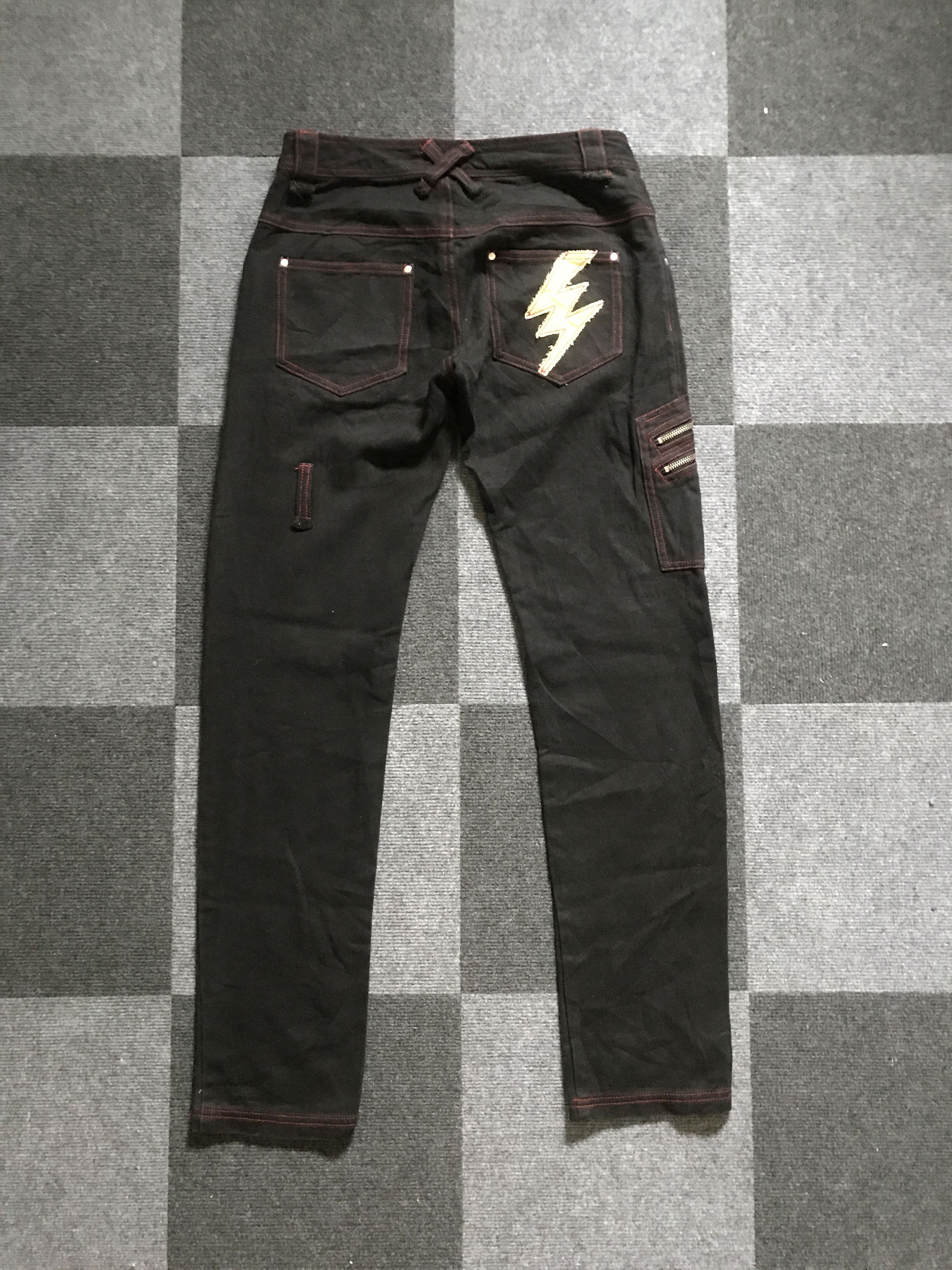 Japanese Brand D99 ALGONQUINS Japan Punk Streetwear Half Cargo Jeans Size US 29 - 10 Thumbnail