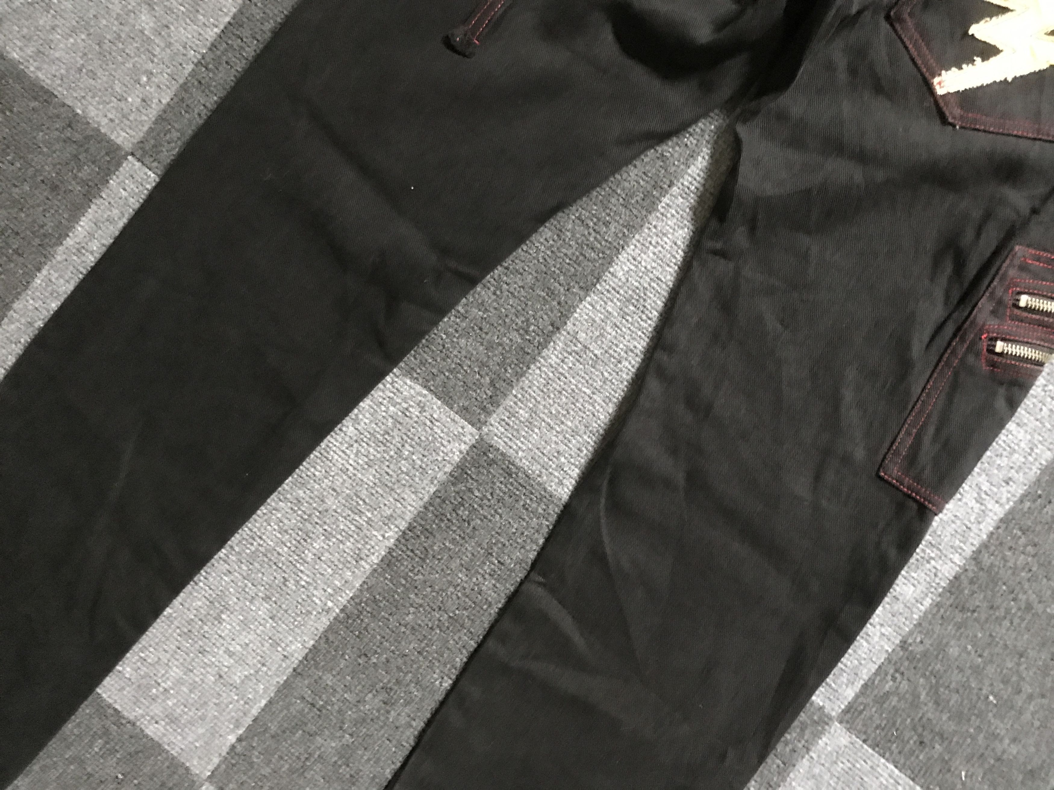 Japanese Brand D99 ALGONQUINS Japan Punk Streetwear Half Cargo Jeans Size US 29 - 12 Thumbnail