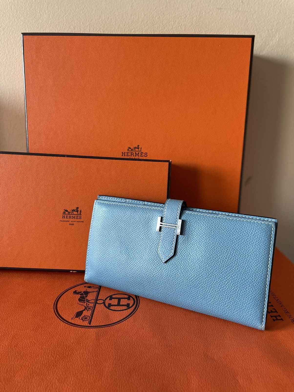 Hermes bearn epson leather wallet