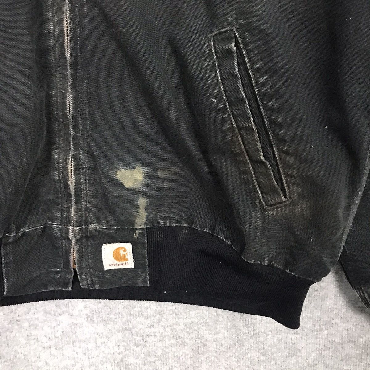 Carhartt × Carhartt Wip Vintage 90s Carhartt Washed Duck Chore Black faded Jacket Size US XXL / EU 58 / 5 - 5 Thumbnail