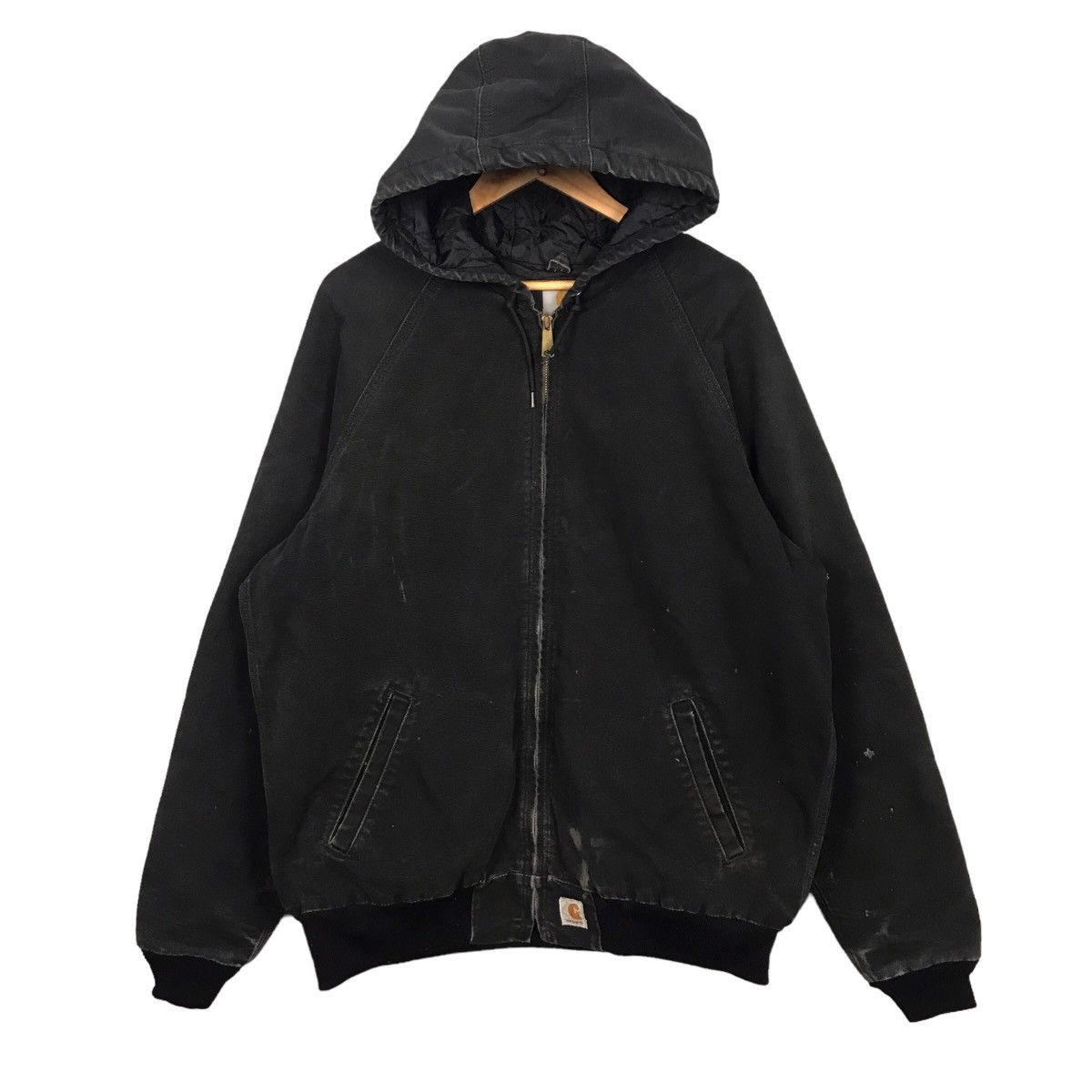 Carhartt × Carhartt Wip Vintage 90s Carhartt Washed Duck Chore Black faded Jacket Size US XXL / EU 58 / 5 - 1 Thumbnail